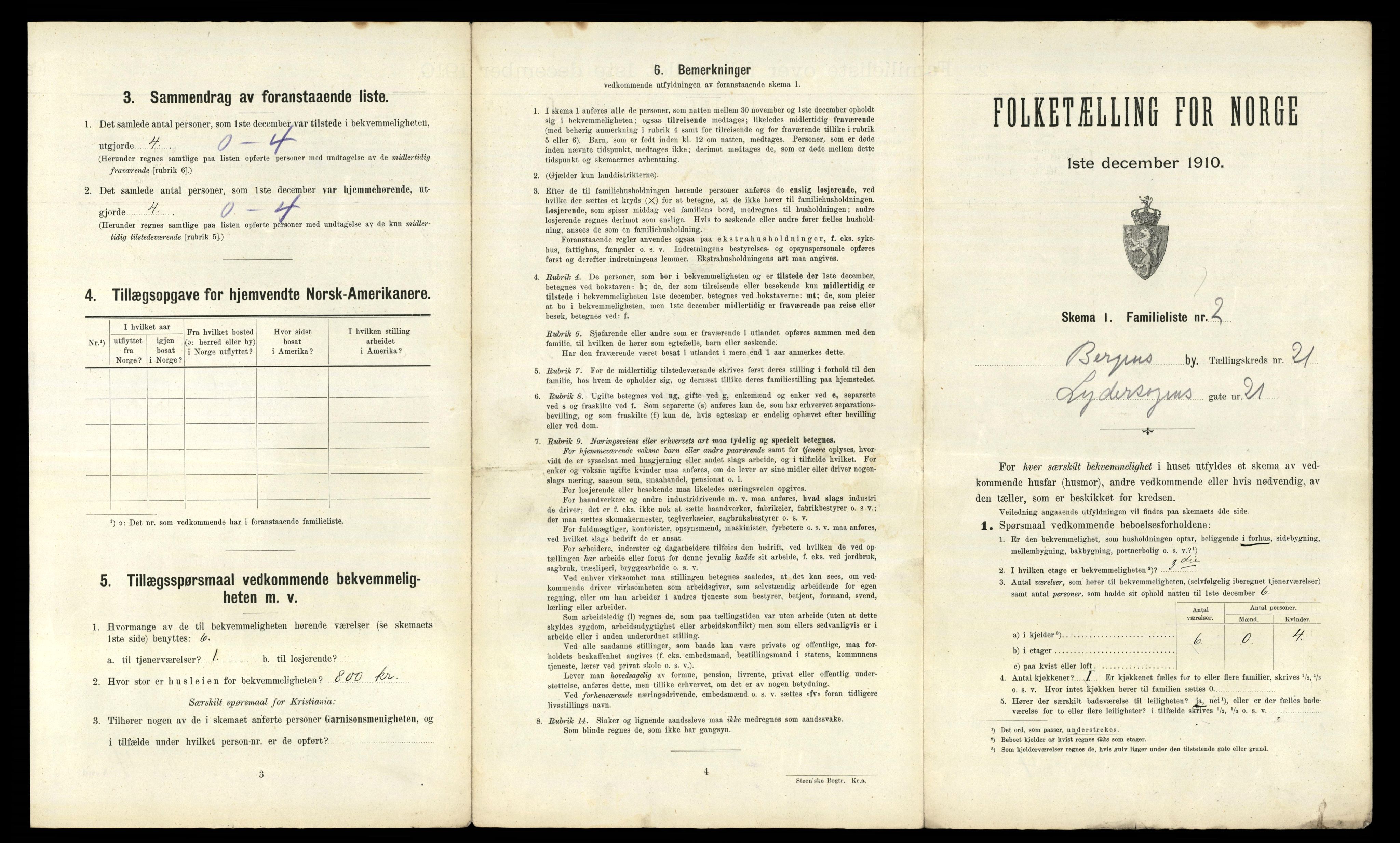 RA, 1910 census for Bergen, 1910, p. 6779