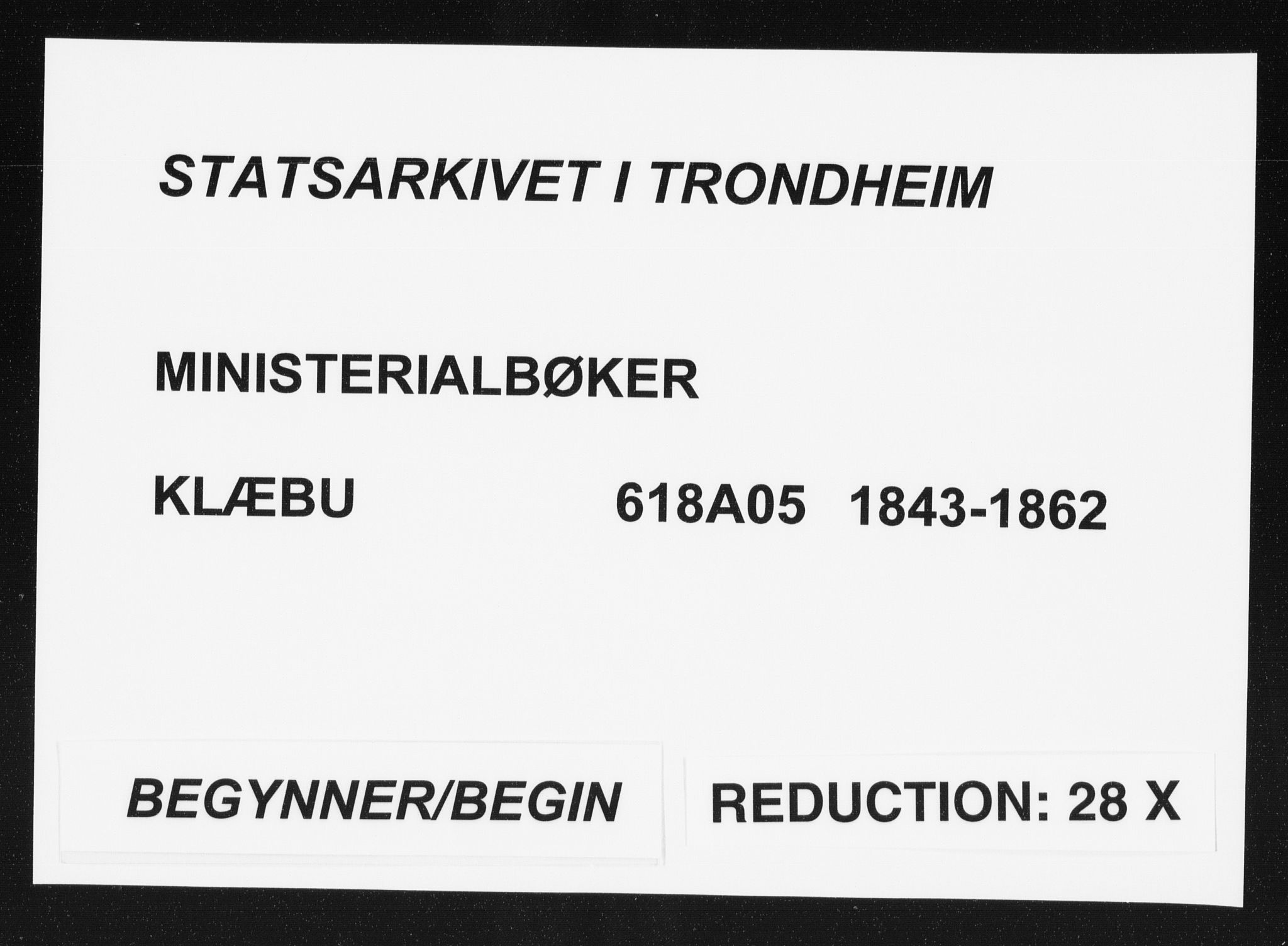 Ministerialprotokoller, klokkerbøker og fødselsregistre - Sør-Trøndelag, SAT/A-1456/618/L0441: Parish register (official) no. 618A05, 1843-1862