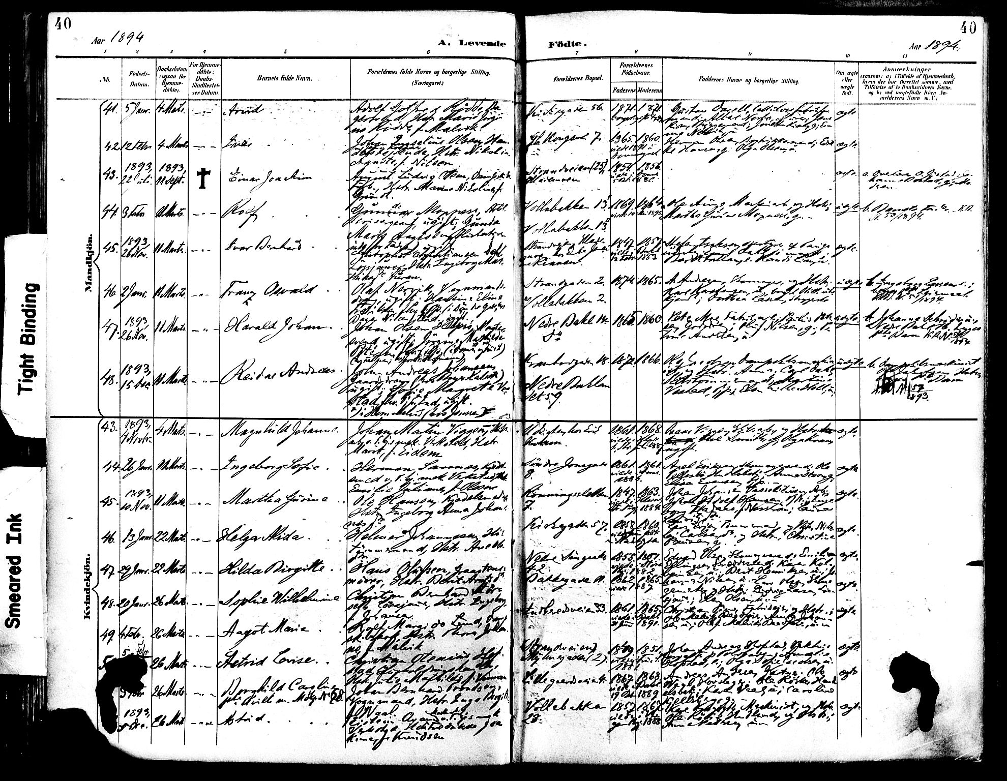 Ministerialprotokoller, klokkerbøker og fødselsregistre - Sør-Trøndelag, SAT/A-1456/604/L0197: Parish register (official) no. 604A18, 1893-1900, p. 40