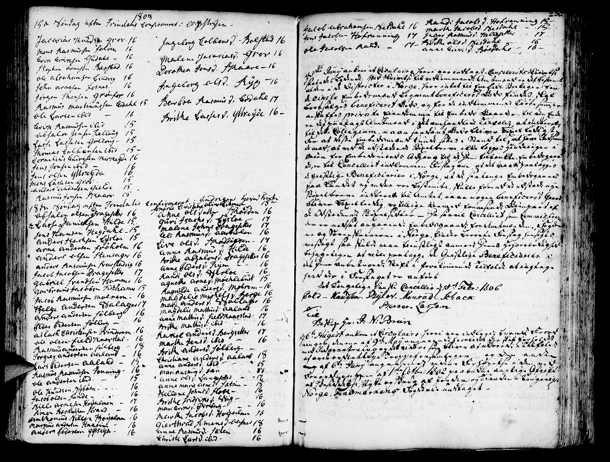 Innvik sokneprestembete, SAB/A-80501: Other parish register no. I.2.A, 1750-1835, p. 230