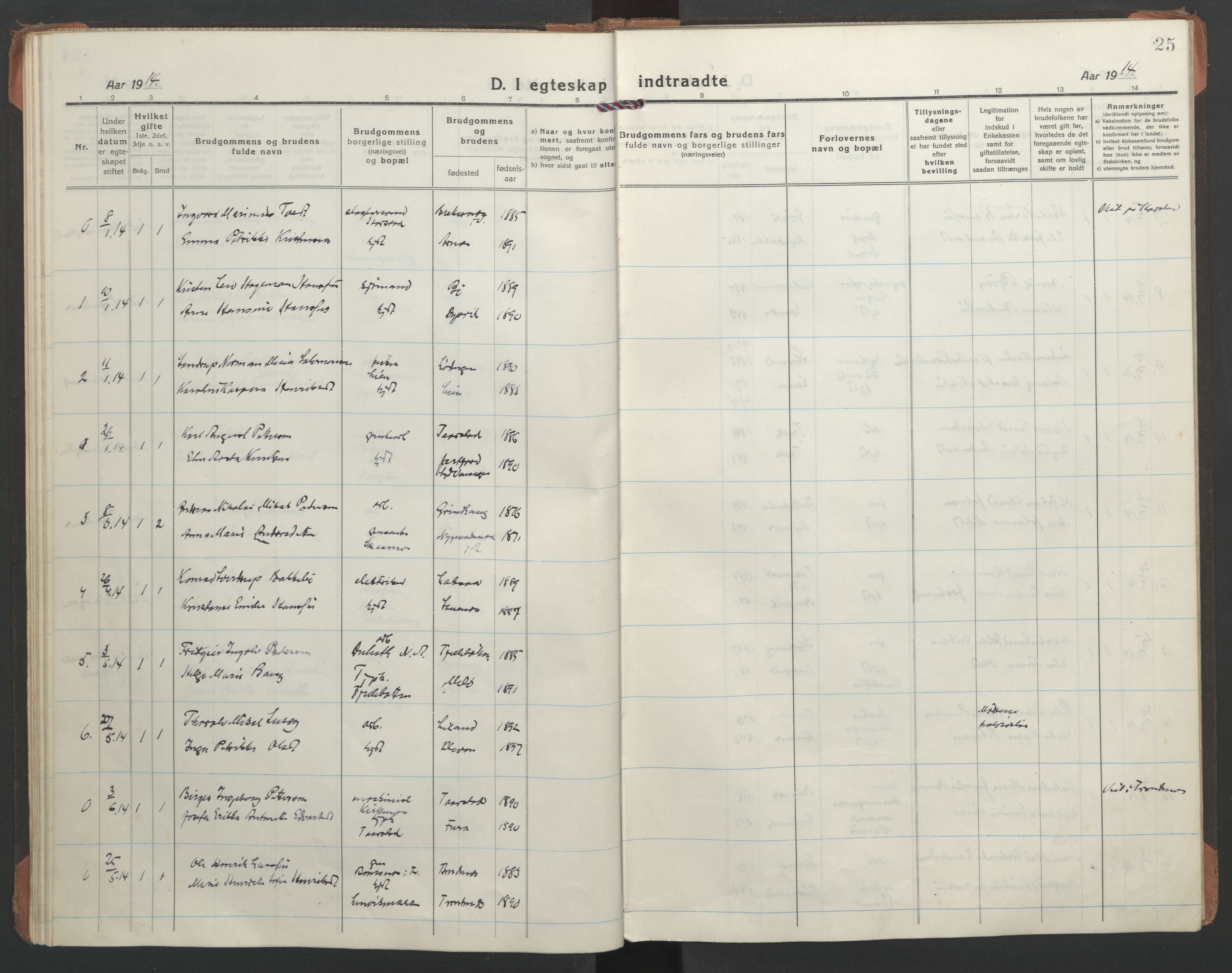 Ministerialprotokoller, klokkerbøker og fødselsregistre - Nordland, AV/SAT-A-1459/863/L0902: Parish register (official) no. 863A14, 1906-1937, p. 25