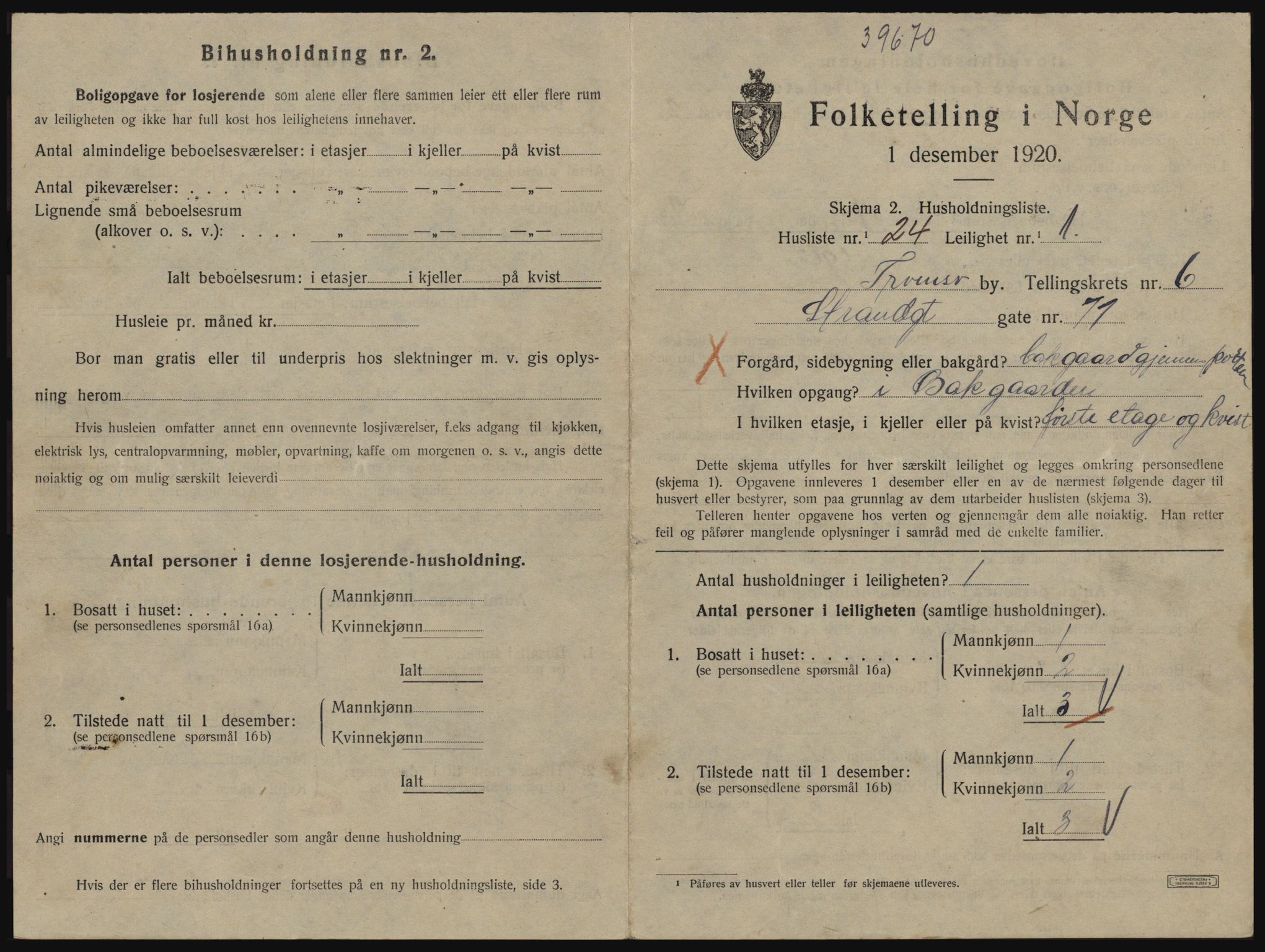 SATØ, 1920 census for Tromsø, 1920, p. 4101