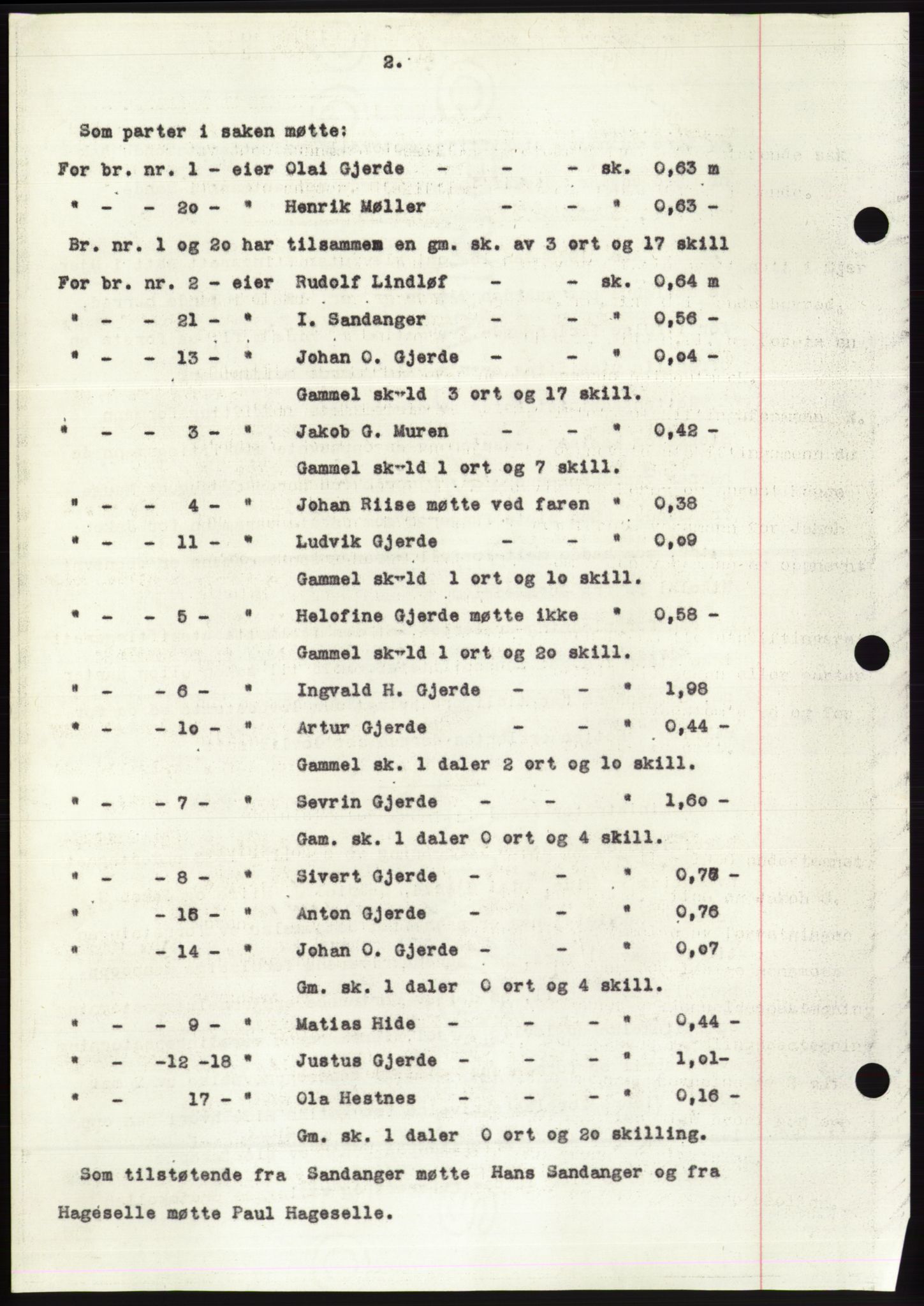 Søre Sunnmøre sorenskriveri, AV/SAT-A-4122/1/2/2C/L0075: Mortgage book no. 1A, 1943-1943, Diary no: : 1117/1943