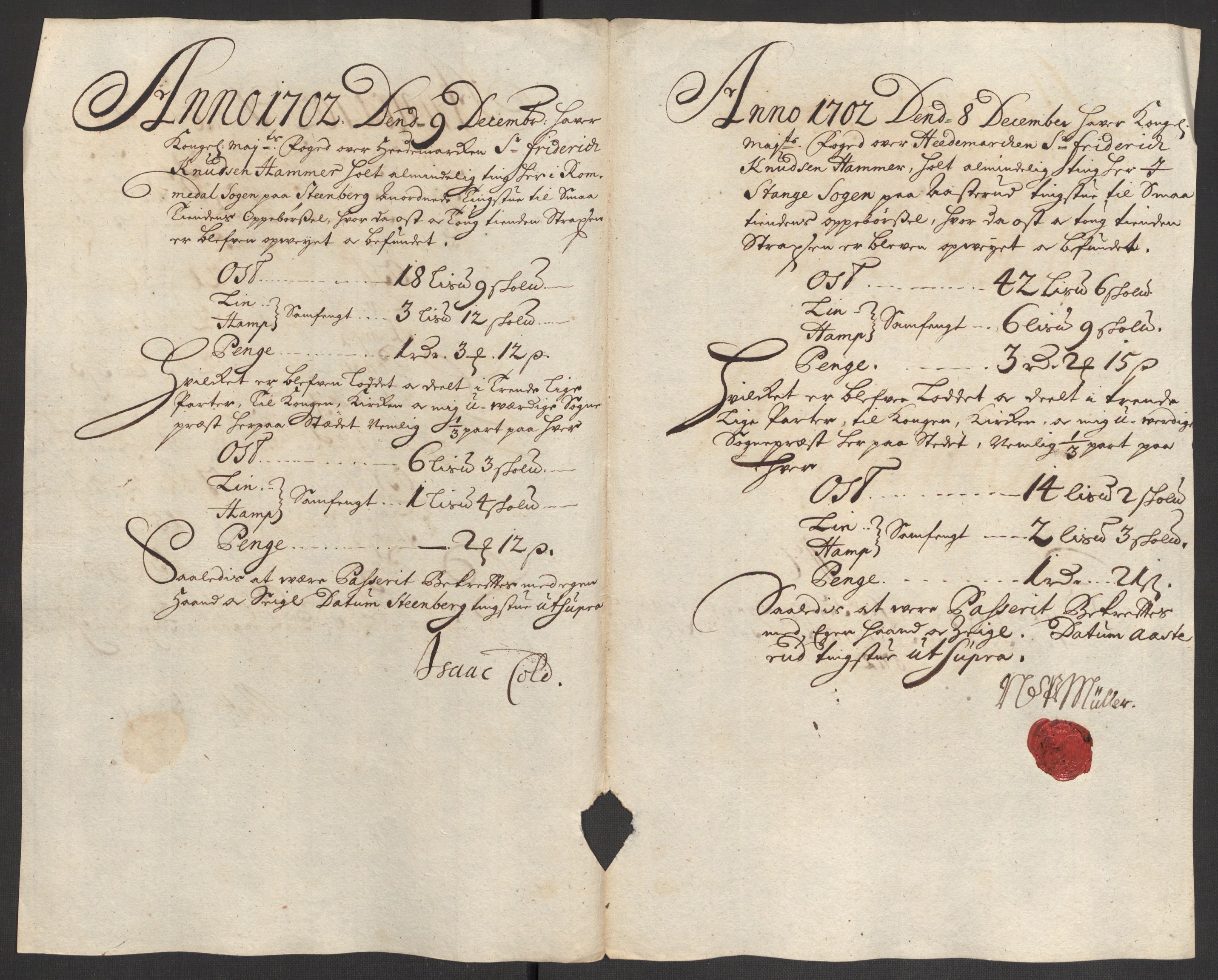 Rentekammeret inntil 1814, Reviderte regnskaper, Fogderegnskap, RA/EA-4092/R16/L1040: Fogderegnskap Hedmark, 1701-1702, p. 268