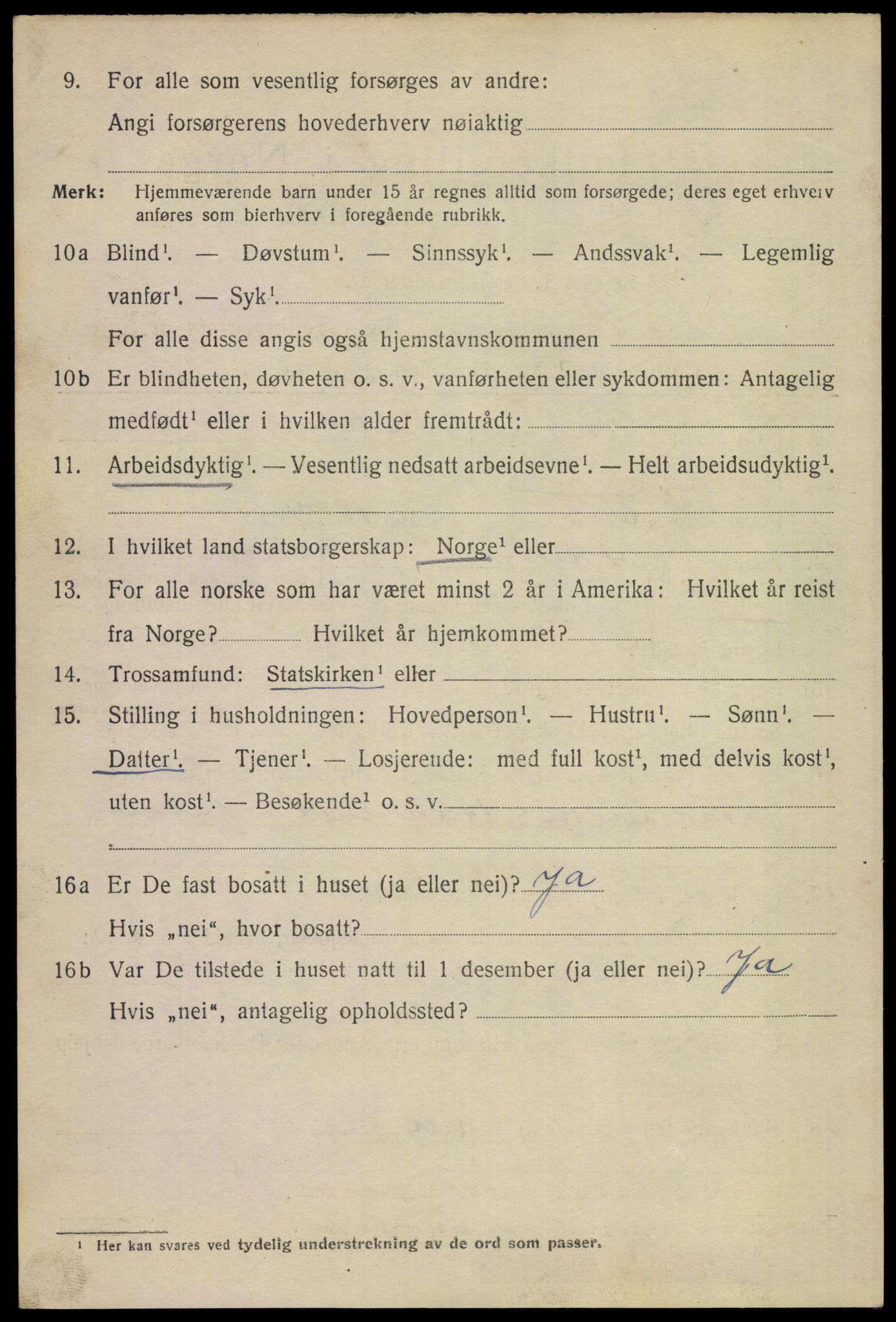 SAKO, 1920 census for Skien, 1920, p. 23161