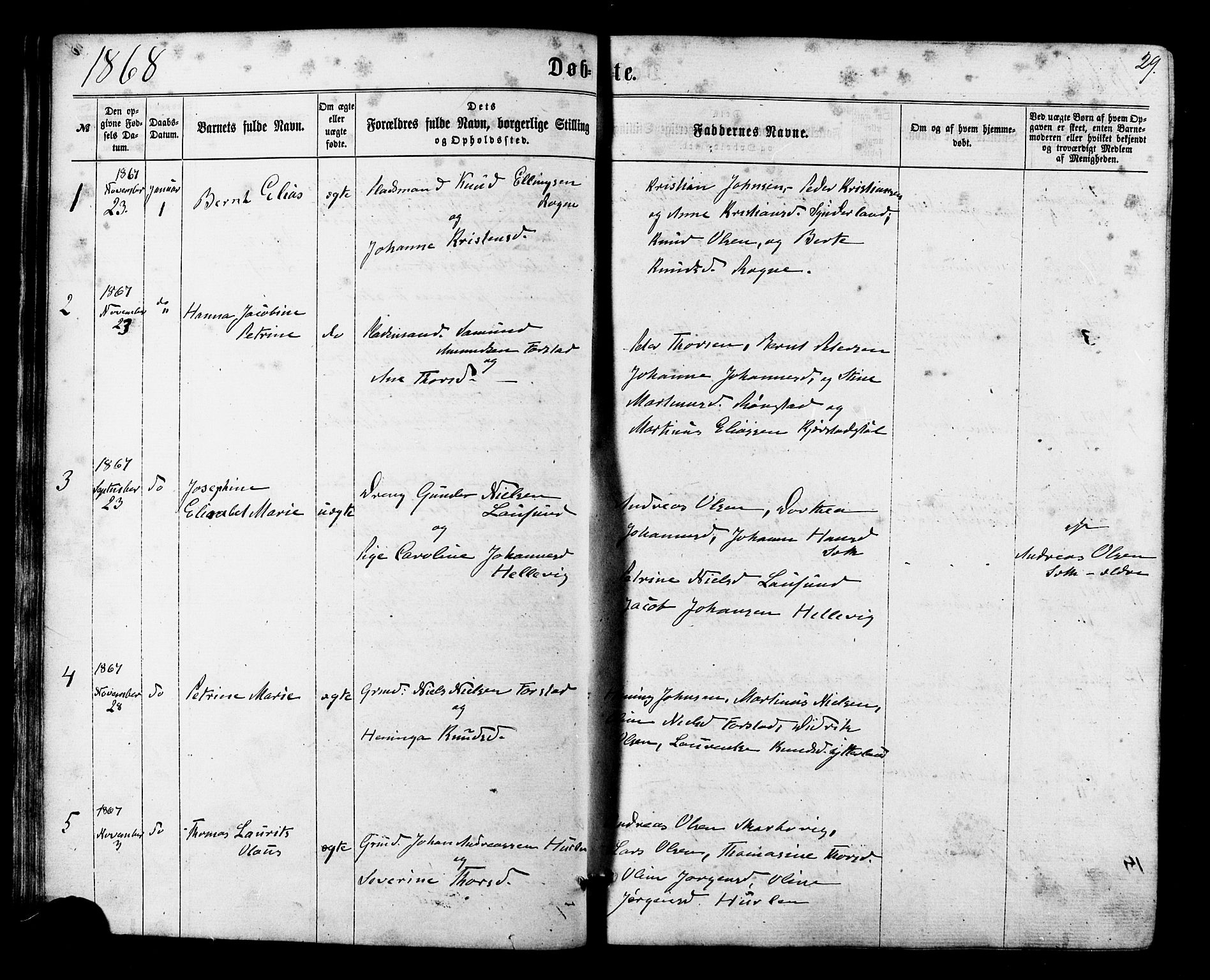 Ministerialprotokoller, klokkerbøker og fødselsregistre - Møre og Romsdal, AV/SAT-A-1454/536/L0498: Parish register (official) no. 536A07, 1862-1875, p. 29