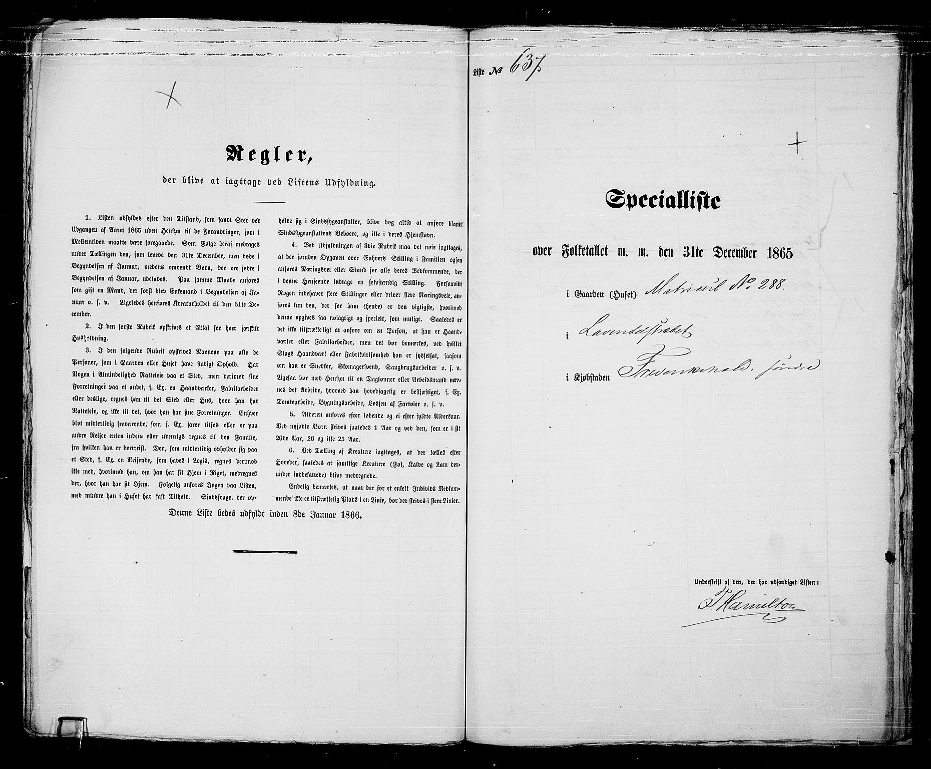 RA, 1865 census for Fredrikshald, 1865, p. 1270