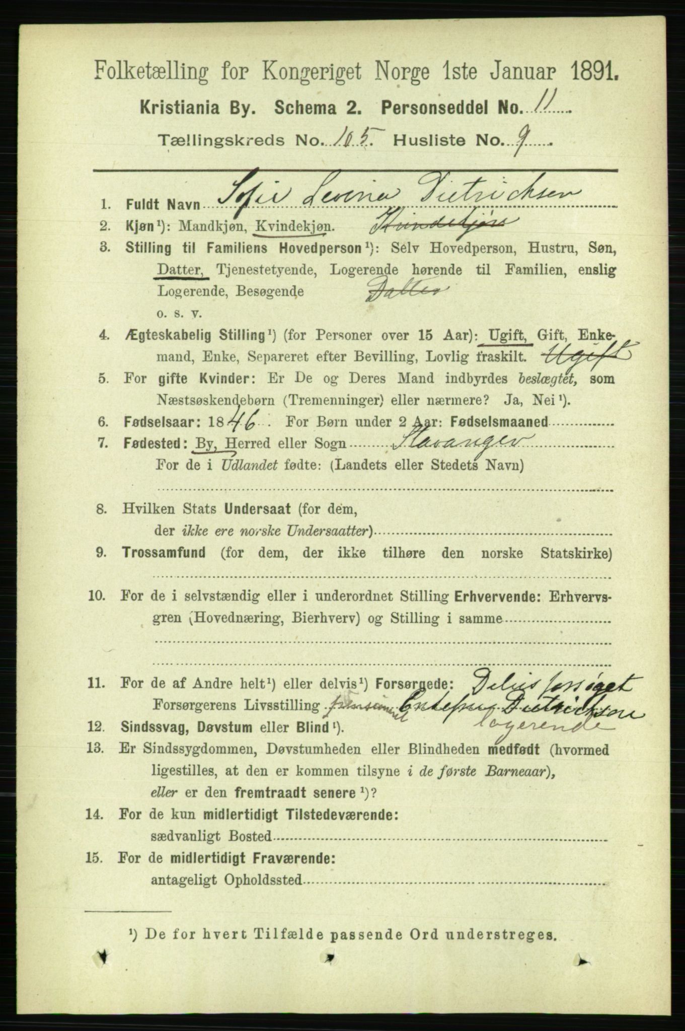 RA, 1891 census for 0301 Kristiania, 1891, p. 53262