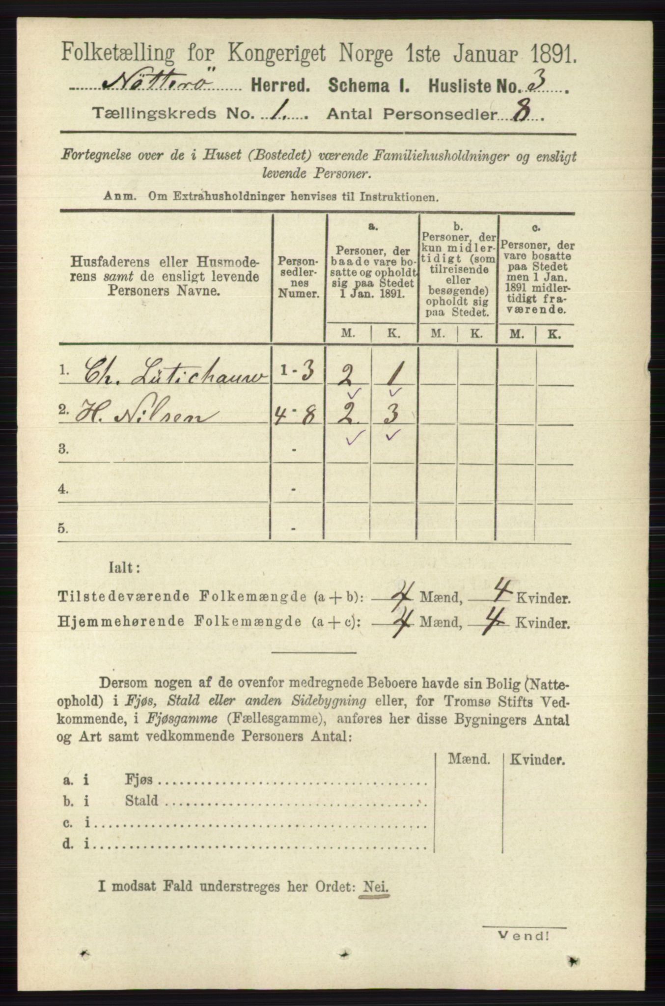 RA, 1891 census for 0722 Nøtterøy, 1891, p. 36