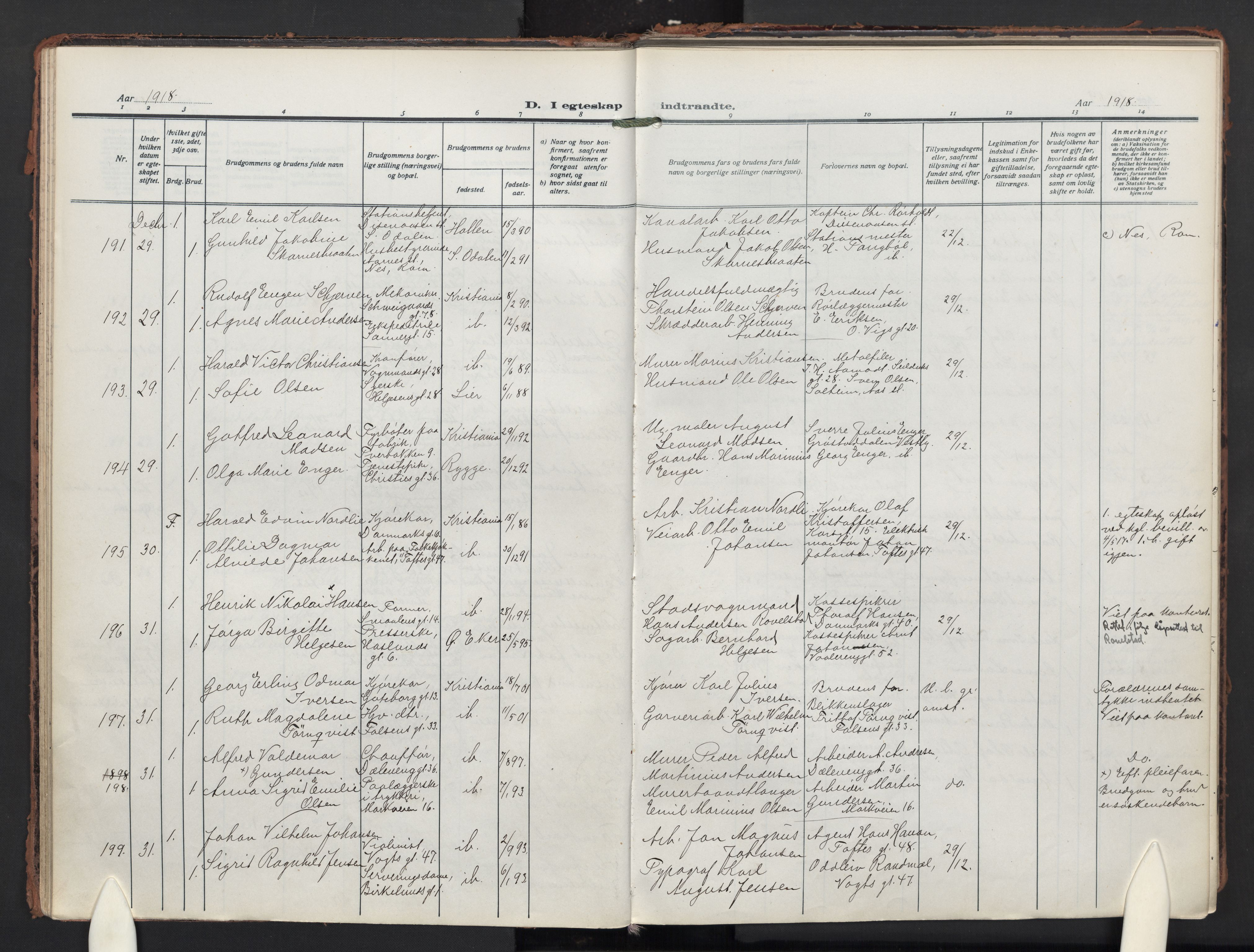 Paulus prestekontor Kirkebøker, SAO/A-10871/F/Fa/L0024: Parish register (official) no. 24, 1917-1929