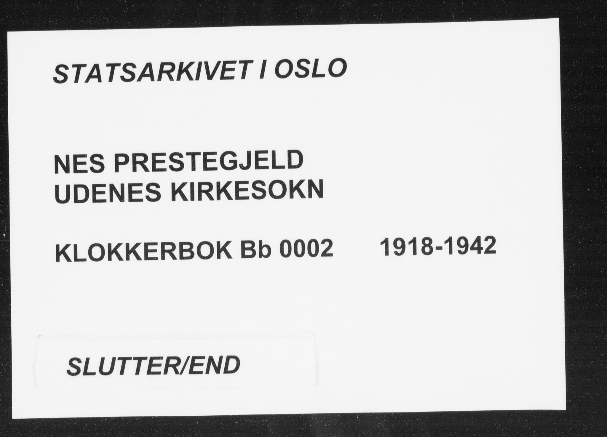 Nes prestekontor Kirkebøker, AV/SAO-A-10410/G/Gb/L0002: Parish register (copy) no. II 2, 1918-1942