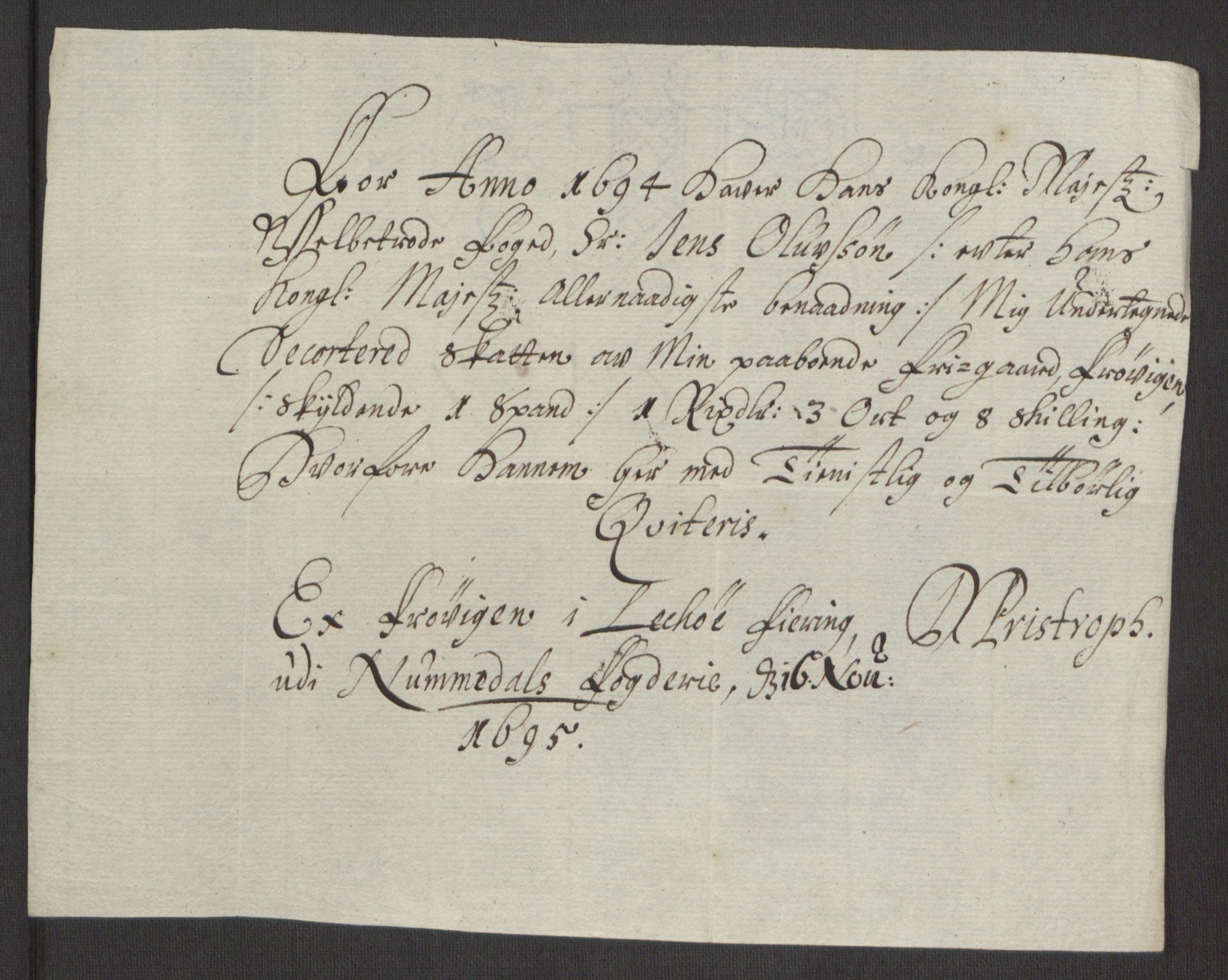 Rentekammeret inntil 1814, Reviderte regnskaper, Fogderegnskap, AV/RA-EA-4092/R64/L4424: Fogderegnskap Namdal, 1692-1695, p. 408