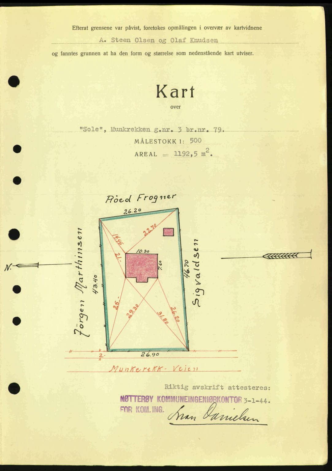 Tønsberg sorenskriveri, AV/SAKO-A-130/G/Ga/Gaa/L0014: Mortgage book no. A14, 1943-1944, Diary no: : 29/1944