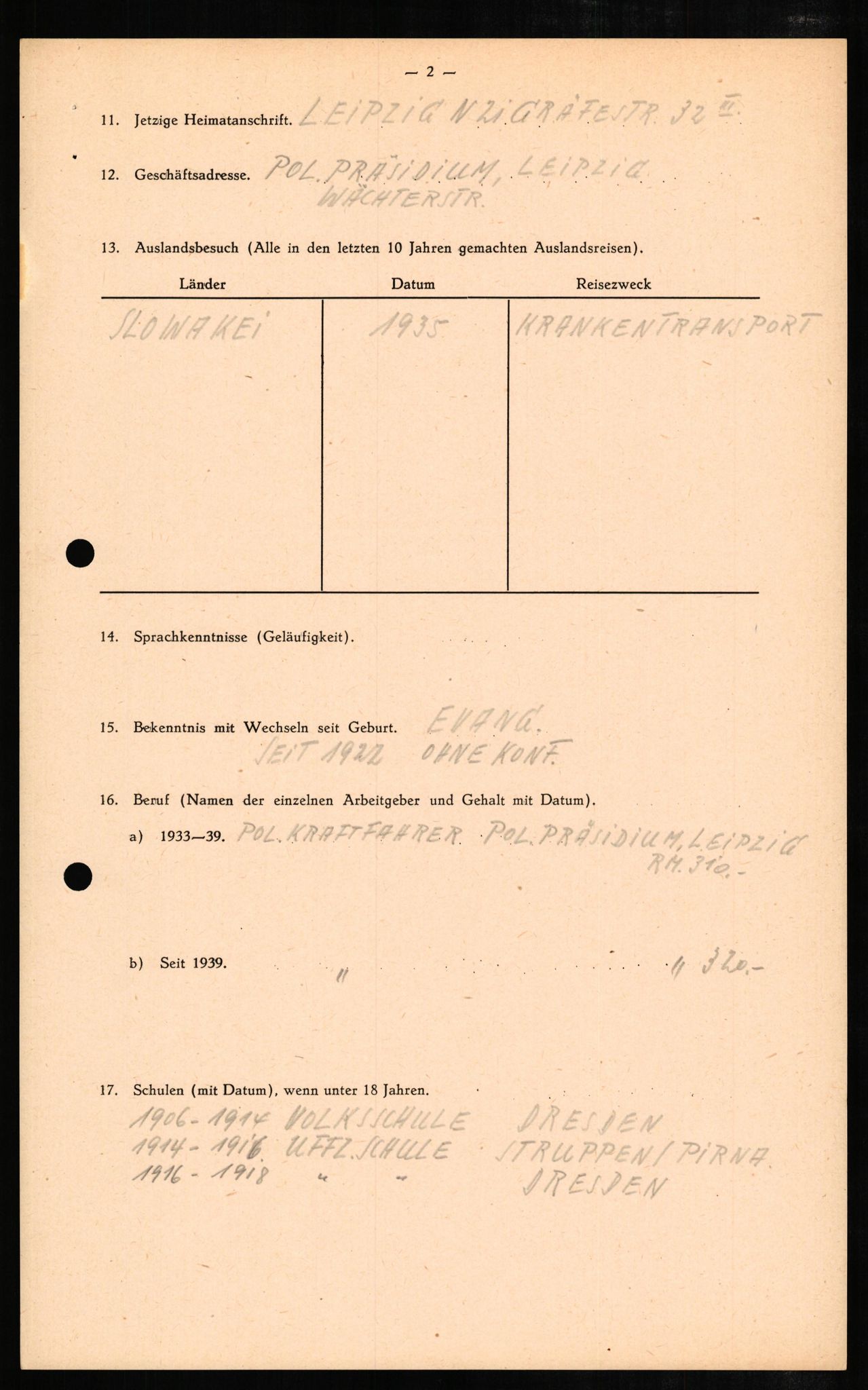 Forsvaret, Forsvarets overkommando II, AV/RA-RAFA-3915/D/Db/L0006: CI Questionaires. Tyske okkupasjonsstyrker i Norge. Tyskere., 1945-1946, p. 390