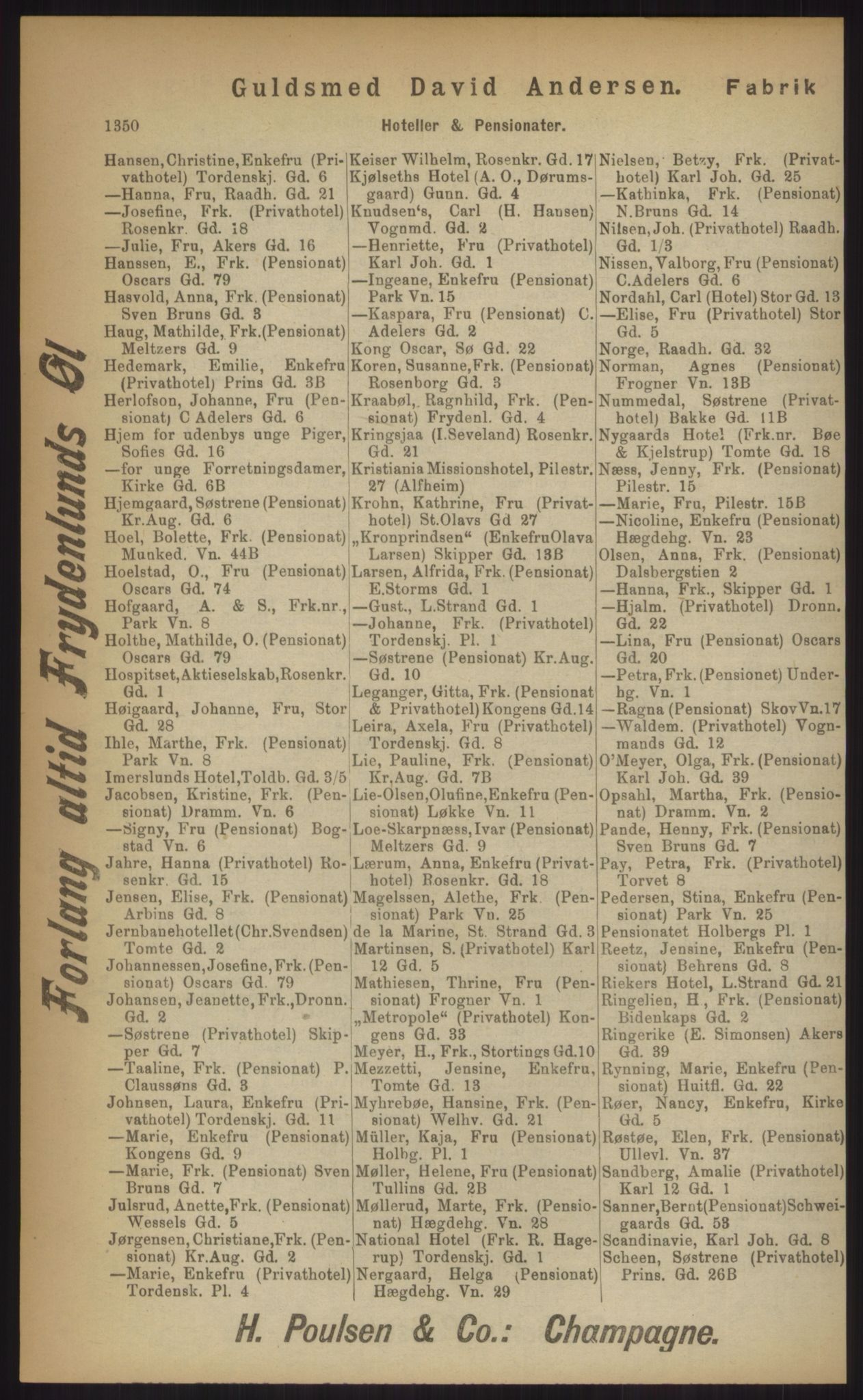 Kristiania/Oslo adressebok, PUBL/-, 1903, p. 1350