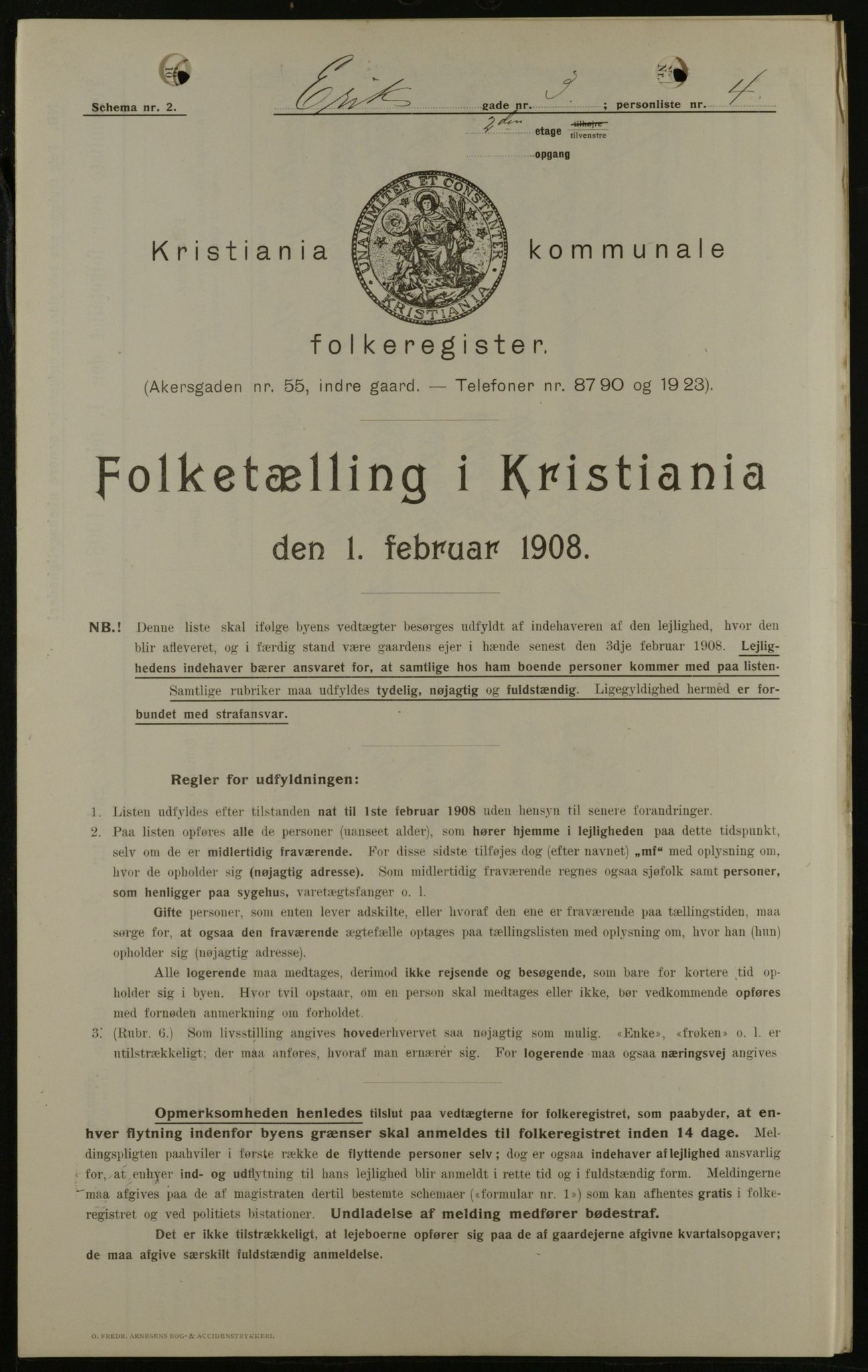 OBA, Municipal Census 1908 for Kristiania, 1908, p. 17982