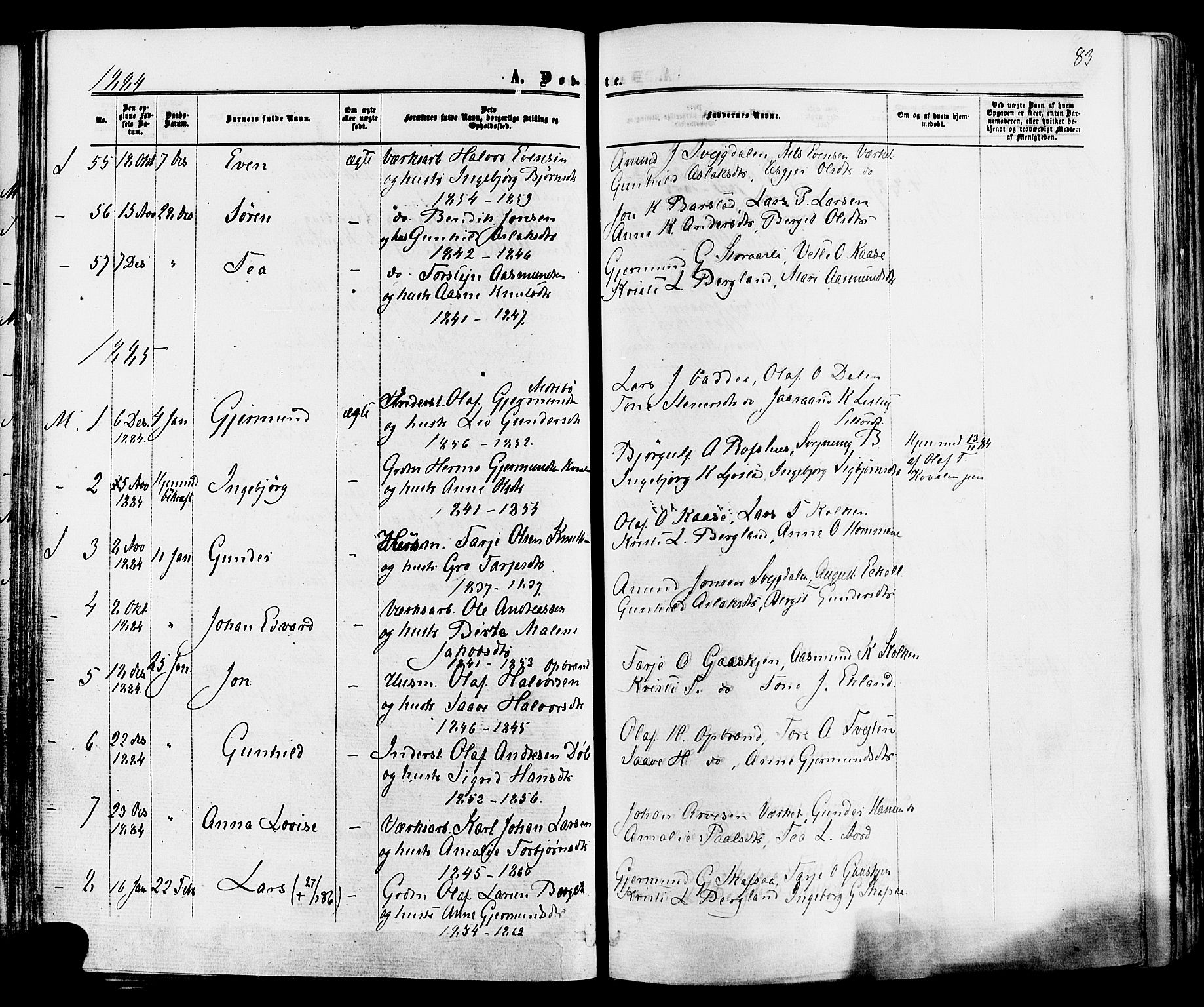 Mo kirkebøker, SAKO/A-286/F/Fa/L0006: Parish register (official) no. I 6, 1865-1885, p. 83