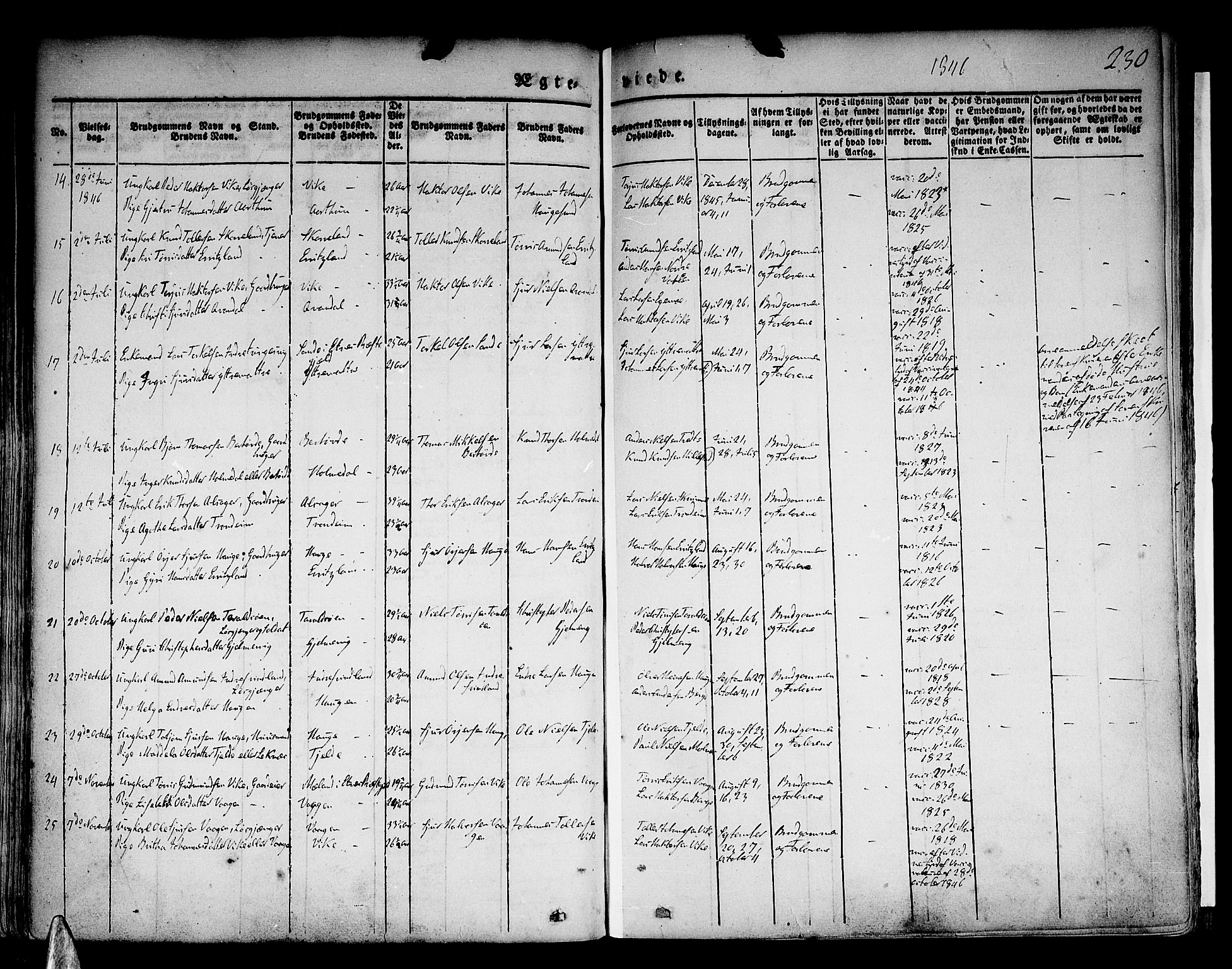 Skånevik sokneprestembete, AV/SAB-A-77801/H/Haa: Parish register (official) no. A 4, 1828-1848, p. 230