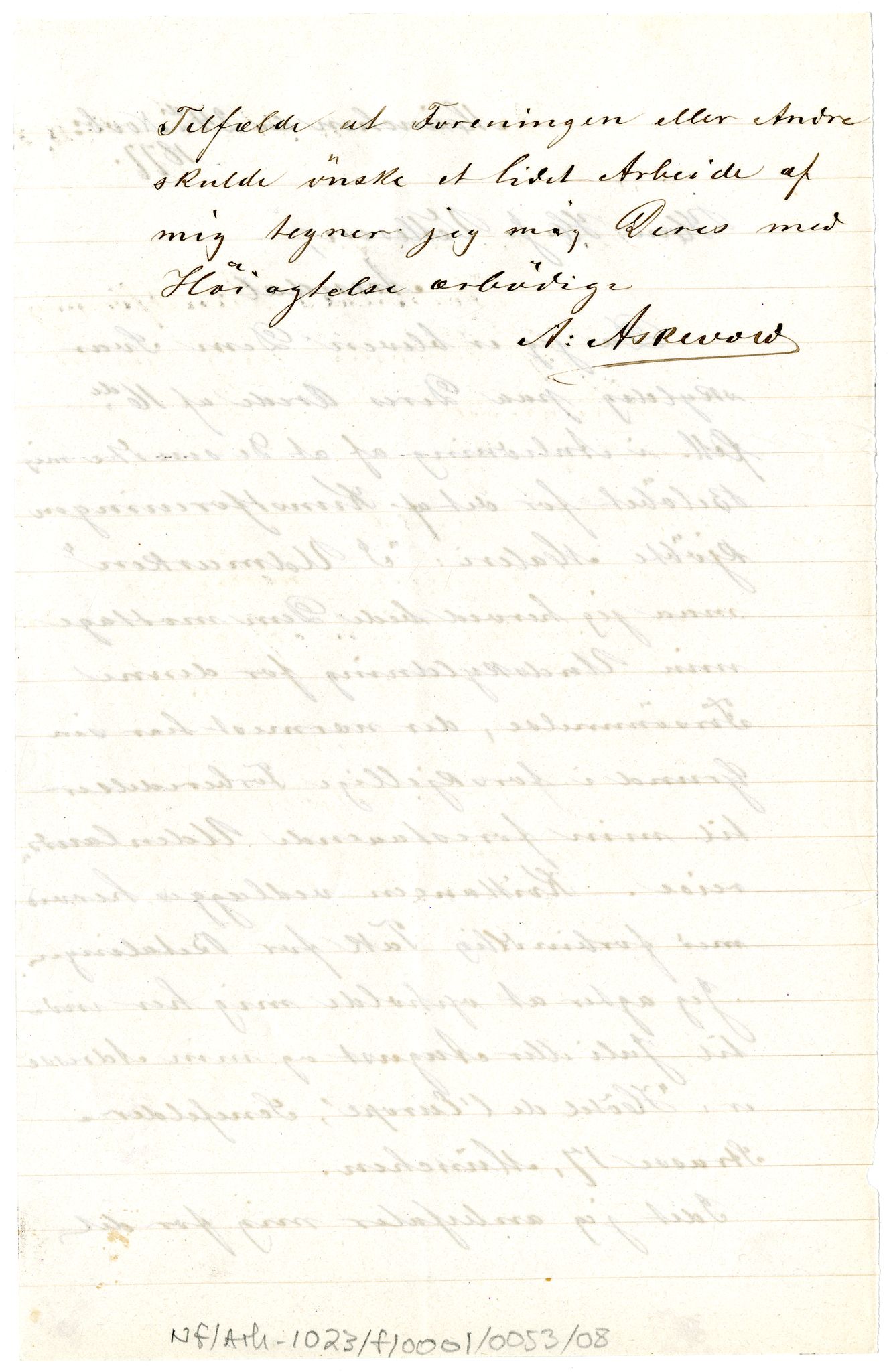 Diderik Maria Aalls brevsamling, NF/Ark-1023/F/L0001: D.M. Aalls brevsamling. A - B, 1738-1889, p. 603