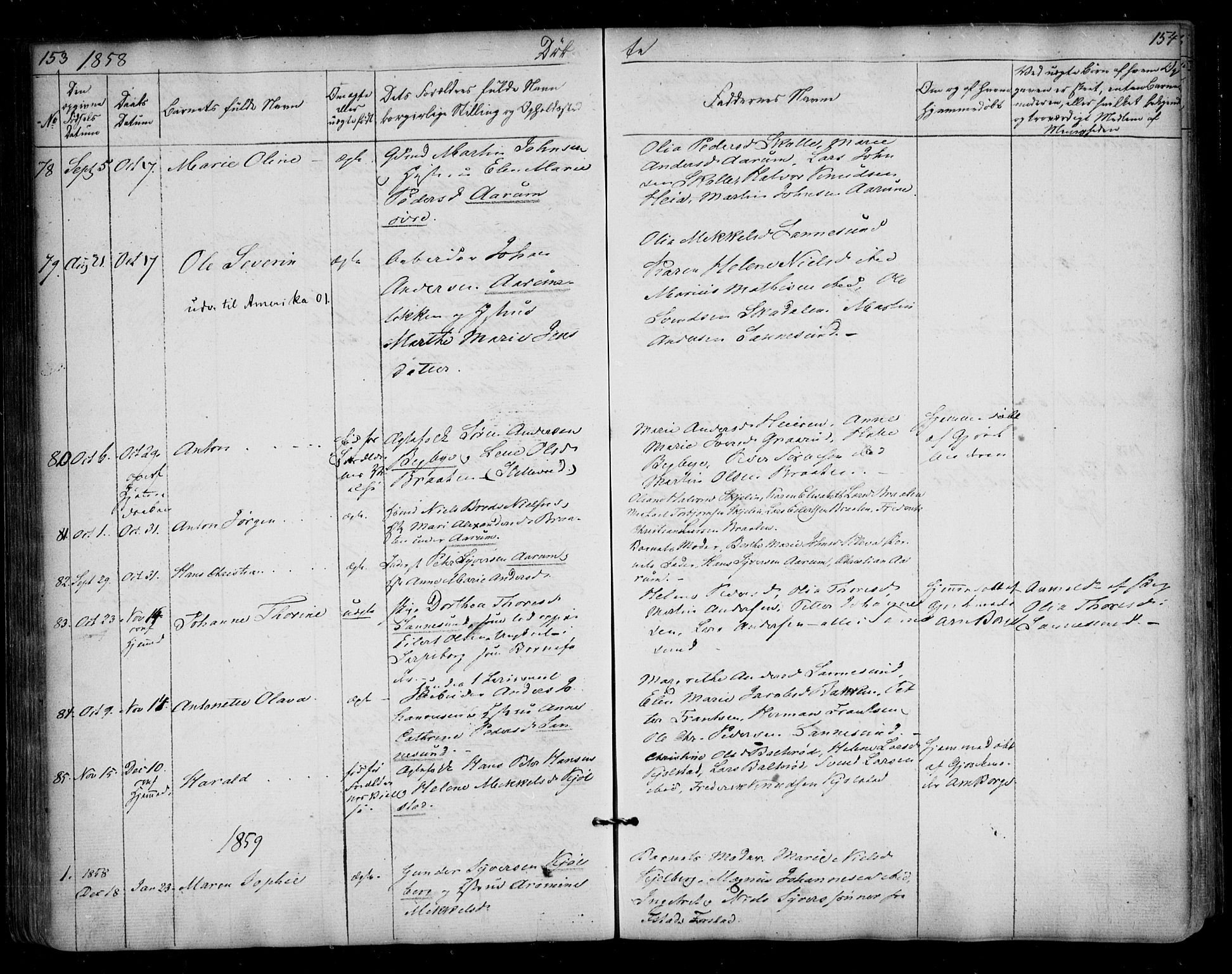 Borge prestekontor Kirkebøker, AV/SAO-A-10903/F/Fa/L0005: Parish register (official) no. I 5, 1848-1860, p. 153-154