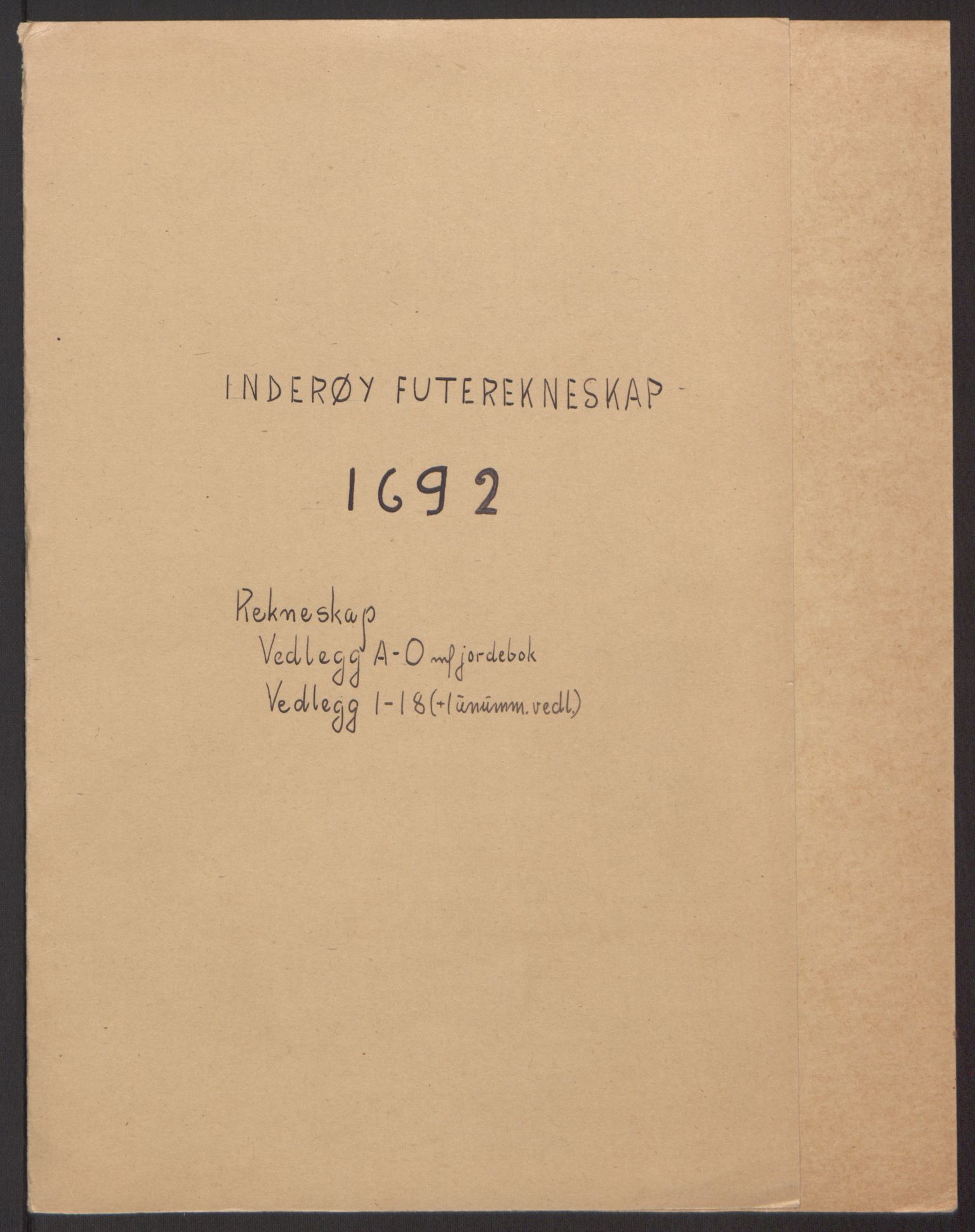 Rentekammeret inntil 1814, Reviderte regnskaper, Fogderegnskap, RA/EA-4092/R63/L4308: Fogderegnskap Inderøy, 1692-1694, p. 2