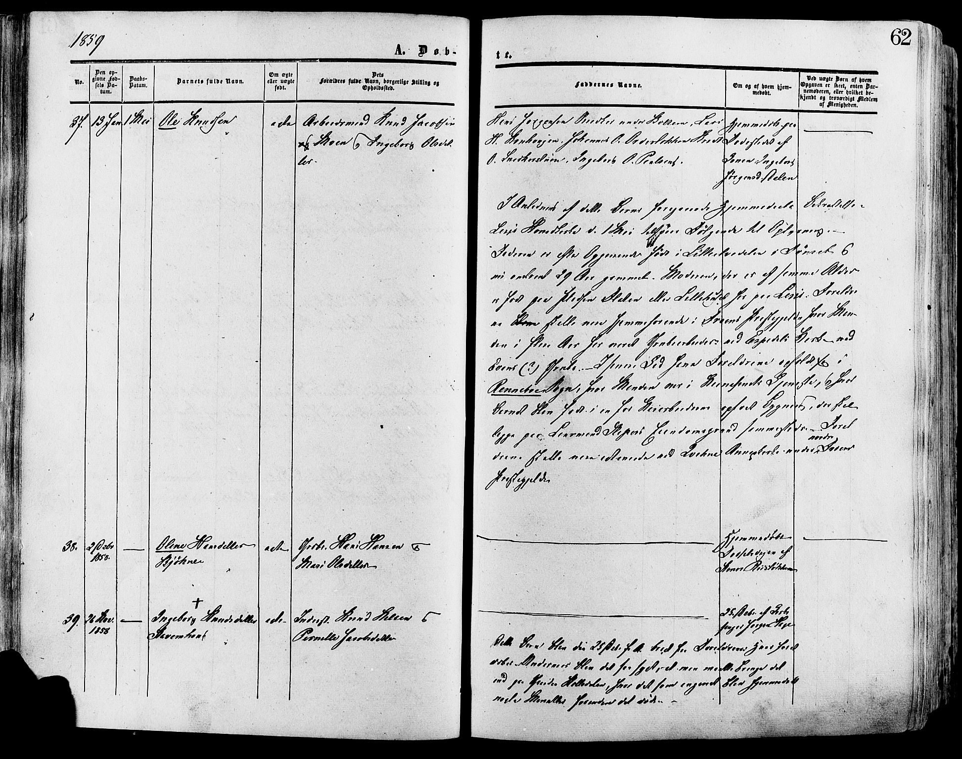 Lesja prestekontor, AV/SAH-PREST-068/H/Ha/Haa/L0008: Parish register (official) no. 8, 1854-1880, p. 62