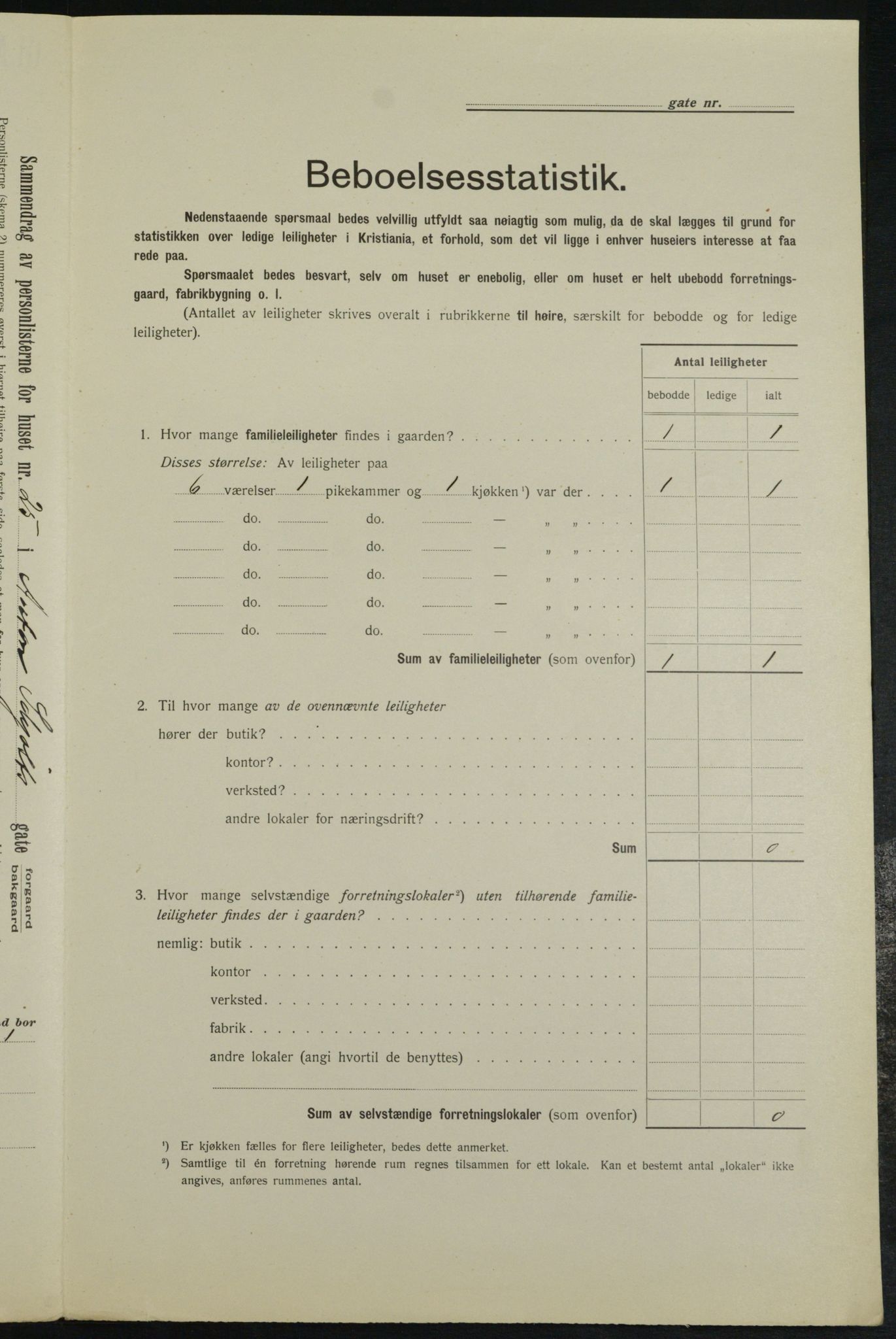 OBA, Municipal Census 1913 for Kristiania, 1913, p. 1314