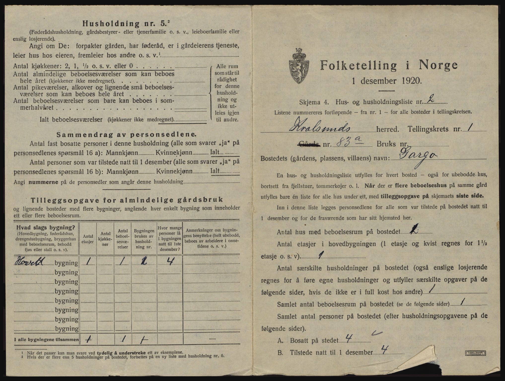 SATØ, 1920 census for , 1920, p. 48