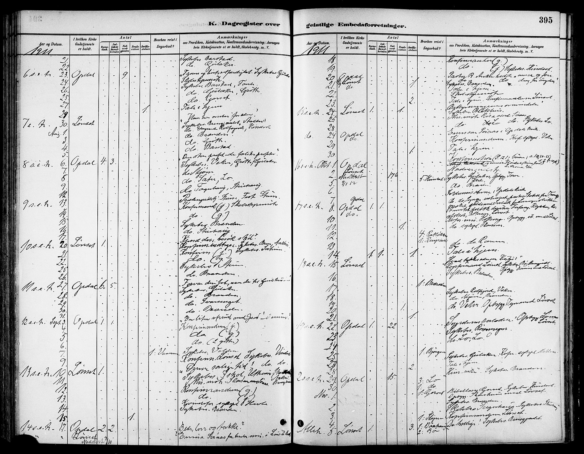 Ministerialprotokoller, klokkerbøker og fødselsregistre - Sør-Trøndelag, SAT/A-1456/678/L0901: Parish register (official) no. 678A10, 1881-1894, p. 395