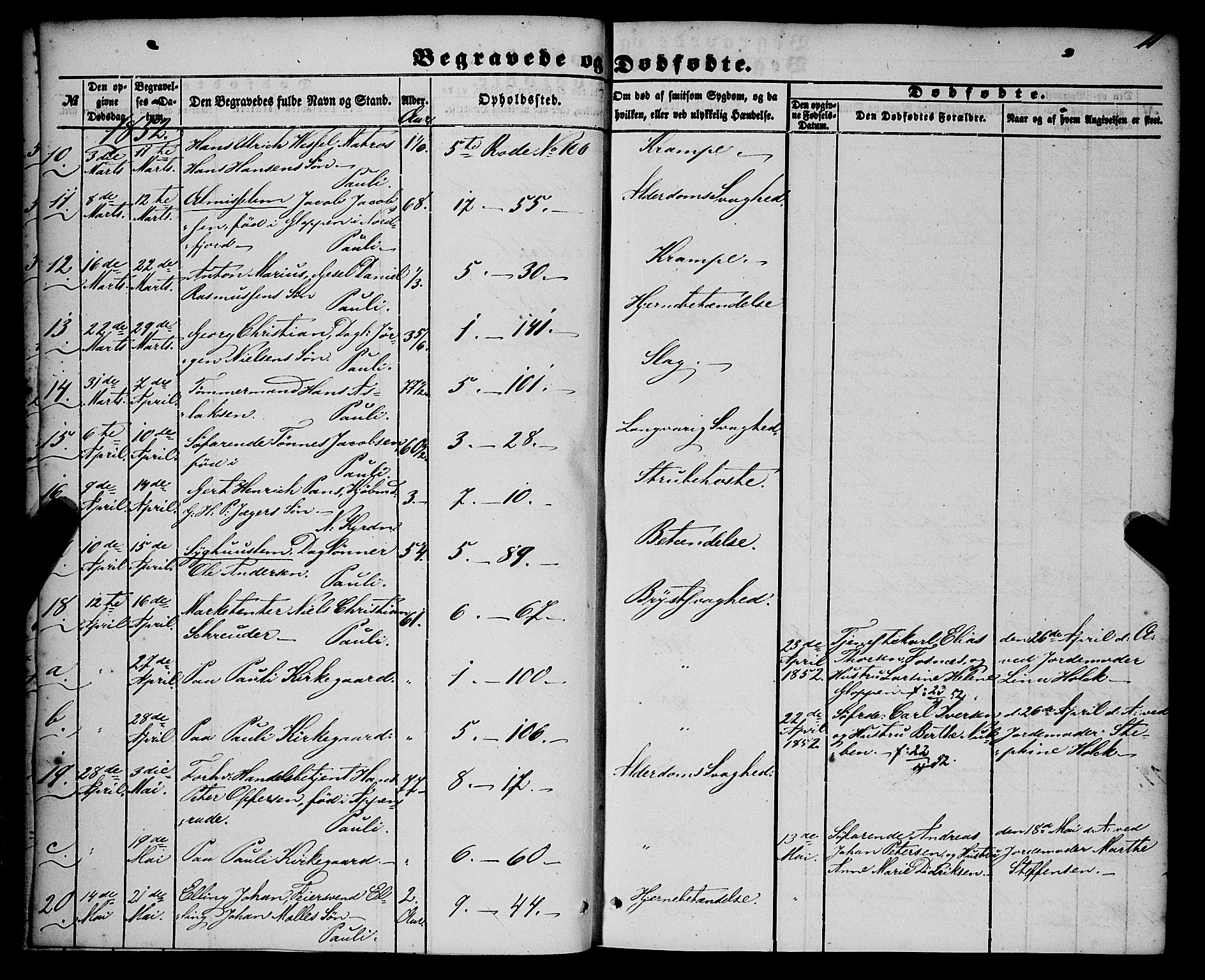 Nykirken Sokneprestembete, AV/SAB-A-77101/H/Haa/L0042: Parish register (official) no. E 2, 1850-1868, p. 11