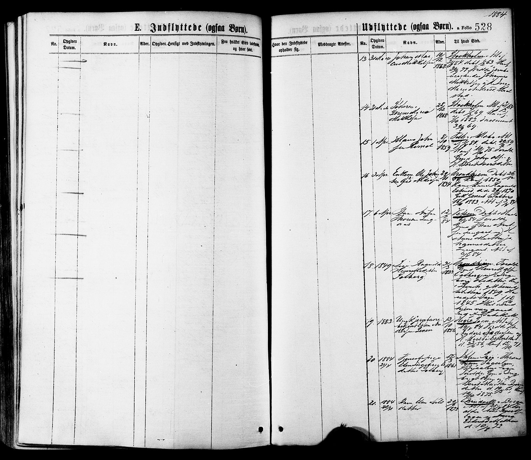 Ministerialprotokoller, klokkerbøker og fødselsregistre - Sør-Trøndelag, SAT/A-1456/691/L1079: Parish register (official) no. 691A11, 1873-1886, p. 528
