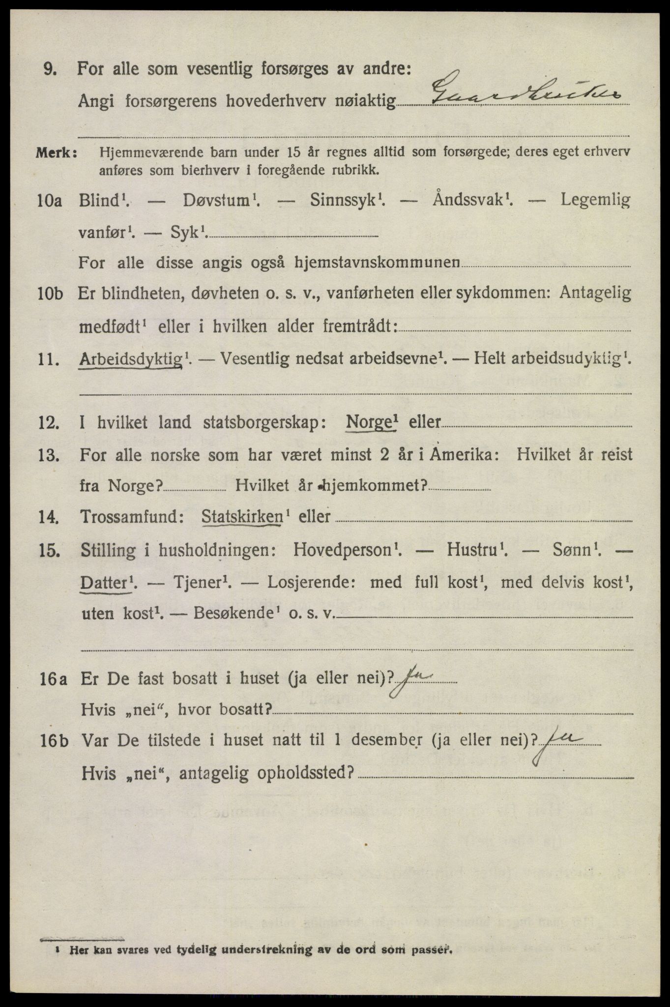 SAKO, 1920 census for Brunlanes, 1920, p. 9236