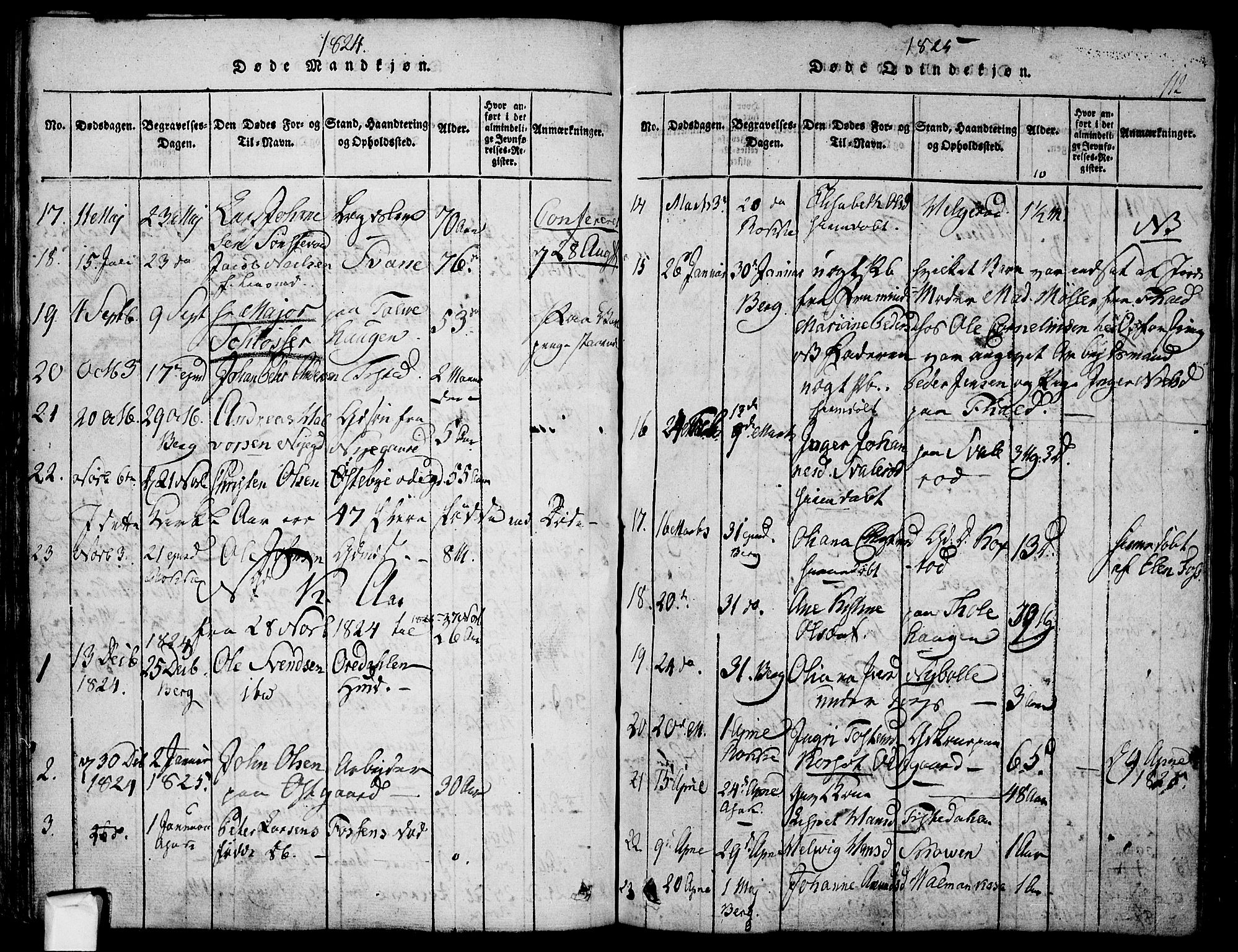 Berg prestekontor Kirkebøker, SAO/A-10902/F/Fa/L0002: Parish register (official) no. I 2, 1815-1831, p. 112