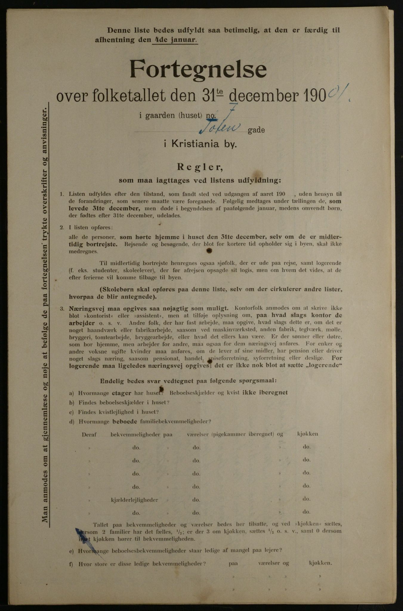 OBA, Municipal Census 1901 for Kristiania, 1901, p. 17718