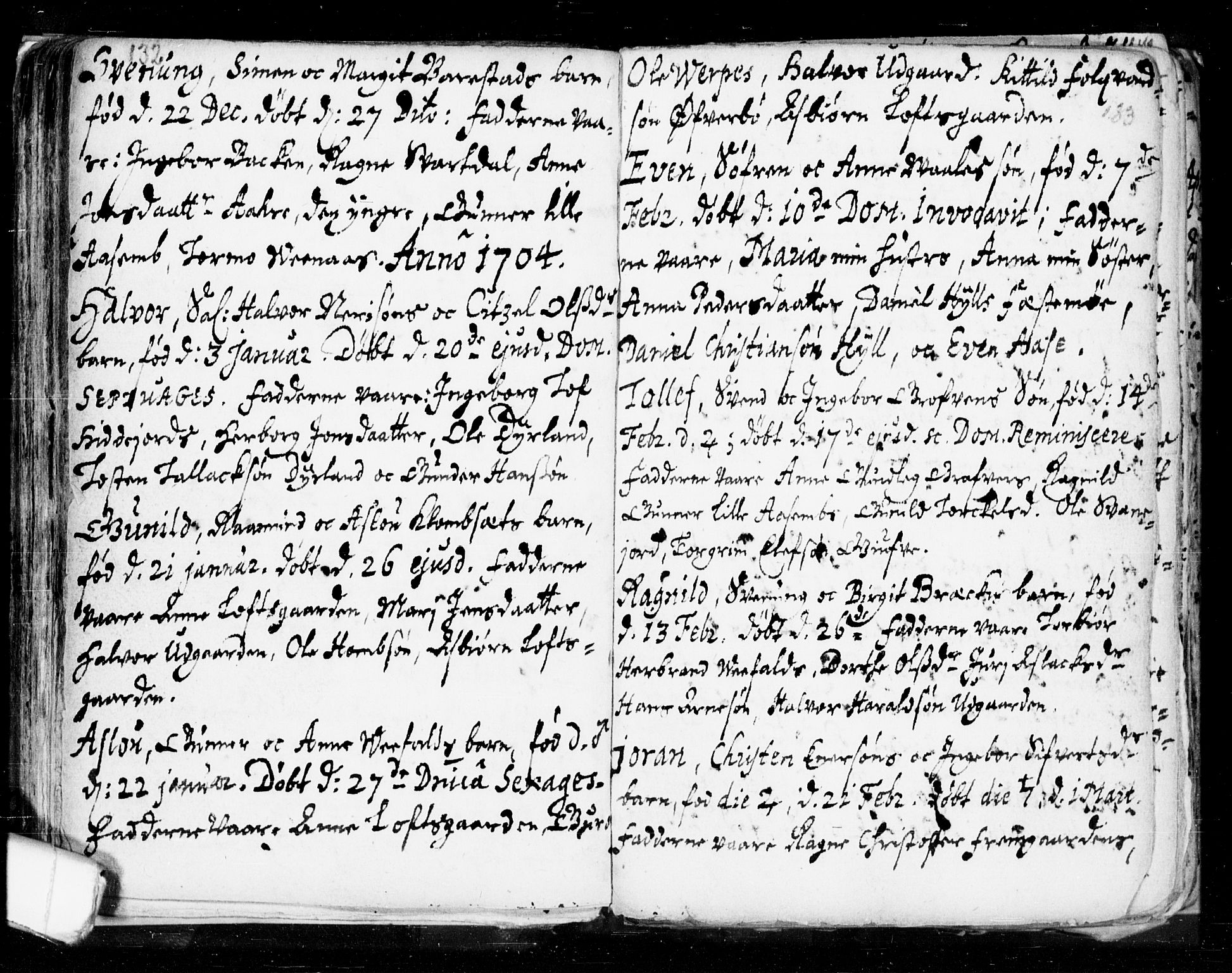 Seljord kirkebøker, AV/SAKO-A-20/F/Fa/L0002: Parish register (official) no. I 2, 1689-1713, p. 132-133