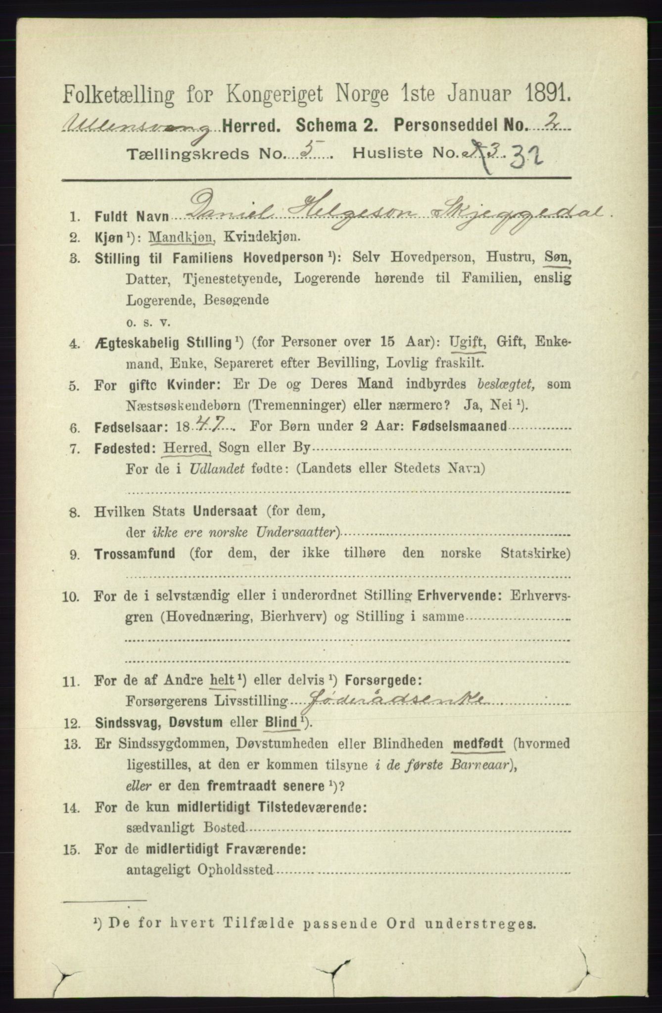 RA, 1891 census for 1230 Ullensvang, 1891, p. 1835