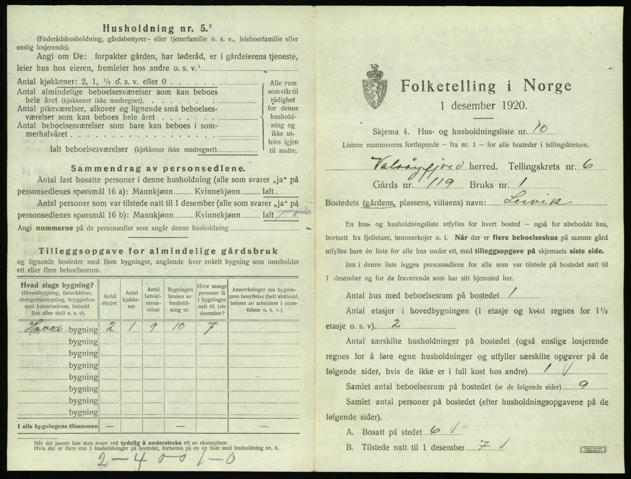 SAT, 1920 census for Valsøyfjord, 1920, p. 413