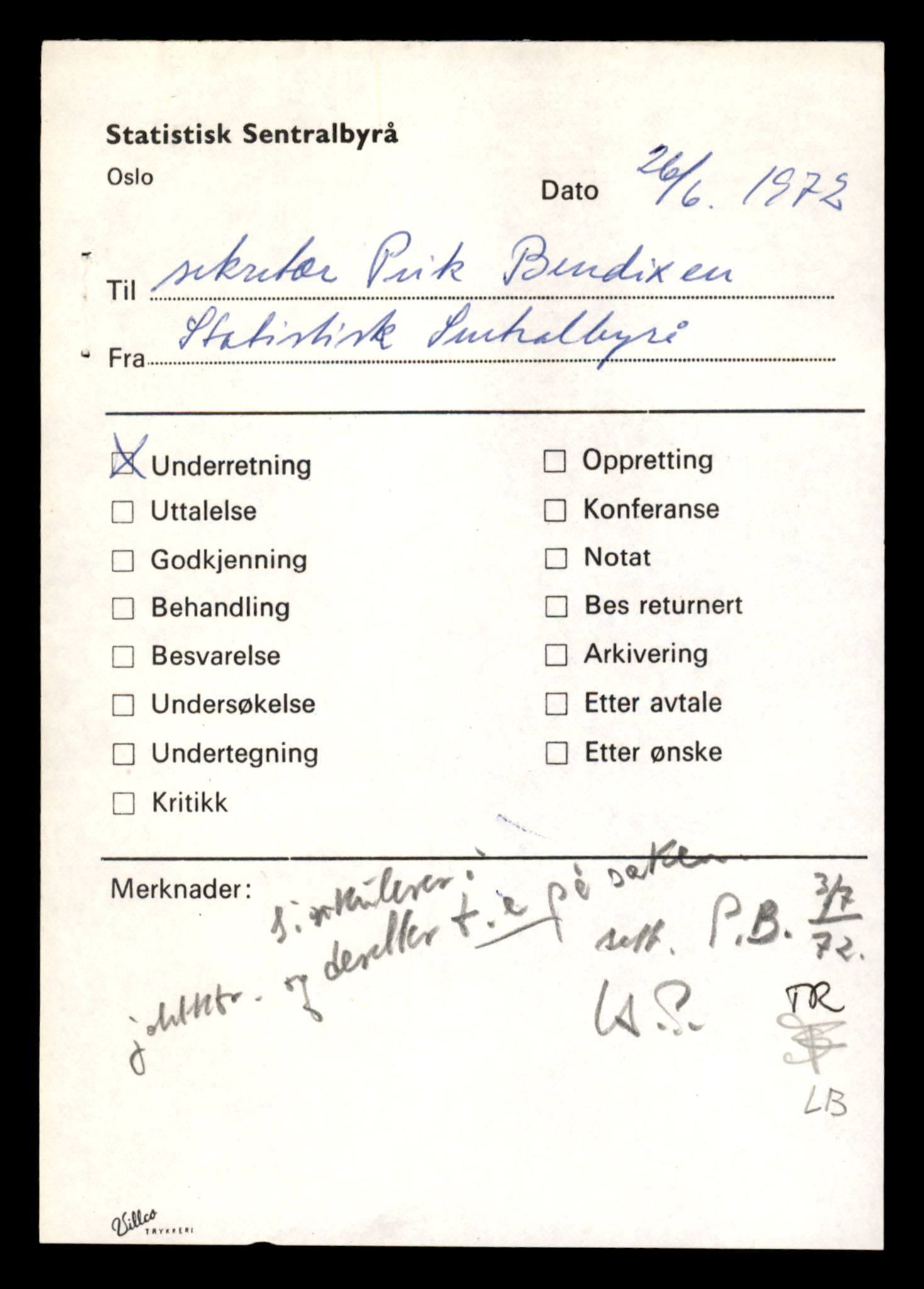 Direktoratet for naturforvaltning, AV/SAT-A-5209/4/D/De/L0102: Oppsyn, oppgaveplikt, 1965-1975, p. 93