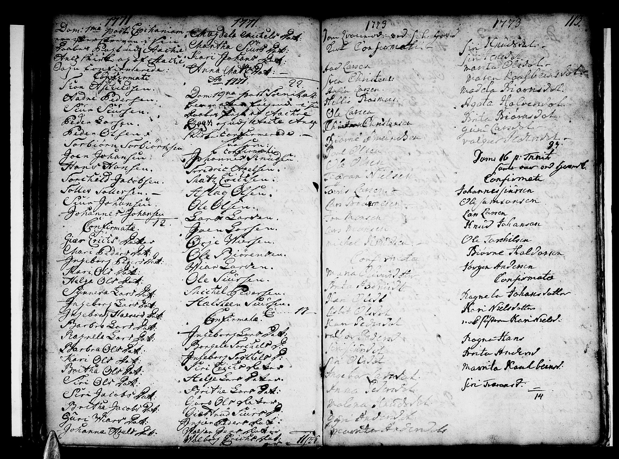 Skånevik sokneprestembete, SAB/A-77801/H/Haa: Parish register (official) no. A 1, 1745-1789, p. 113