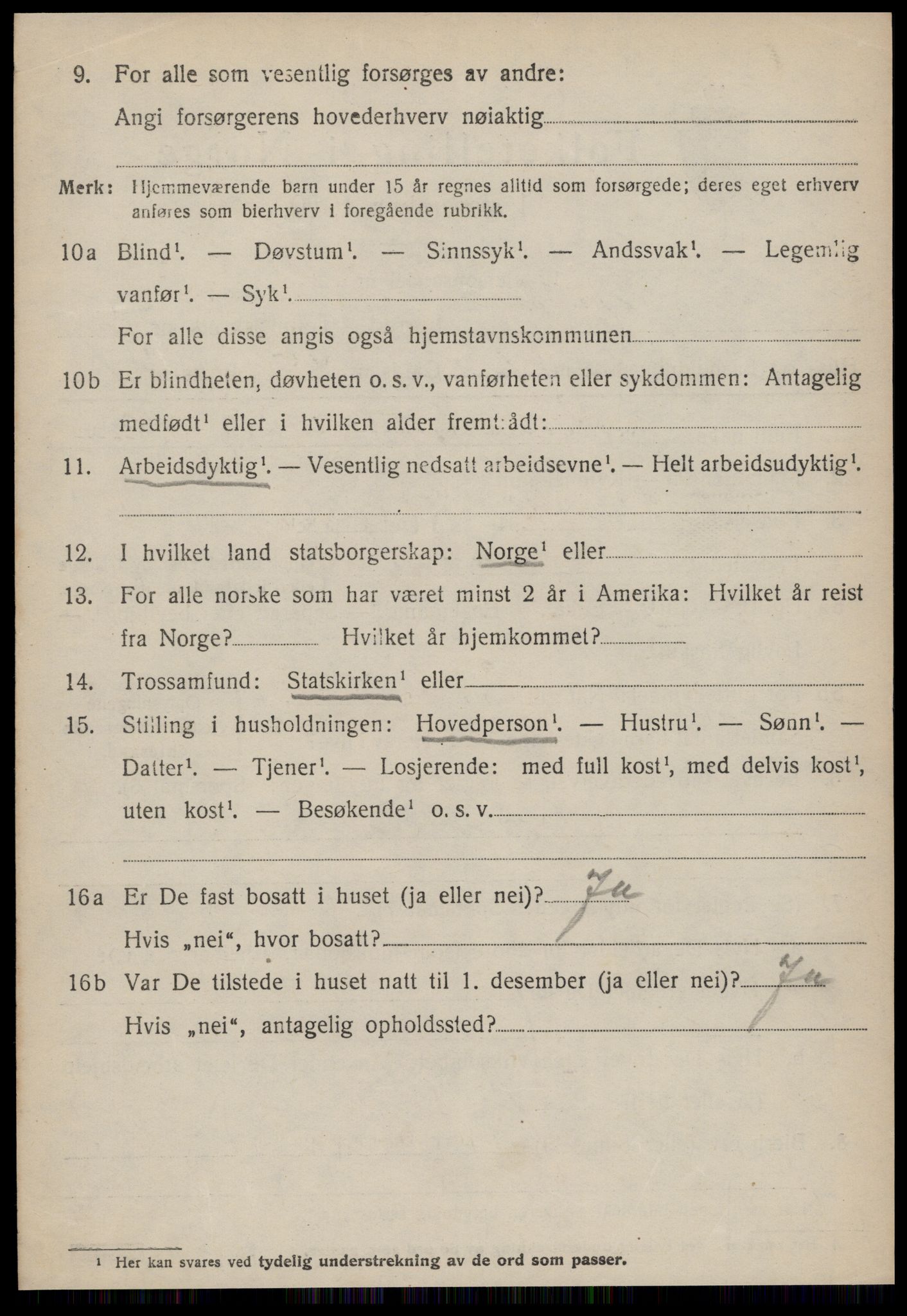 SAT, 1920 census for Vatne, 1920, p. 1813