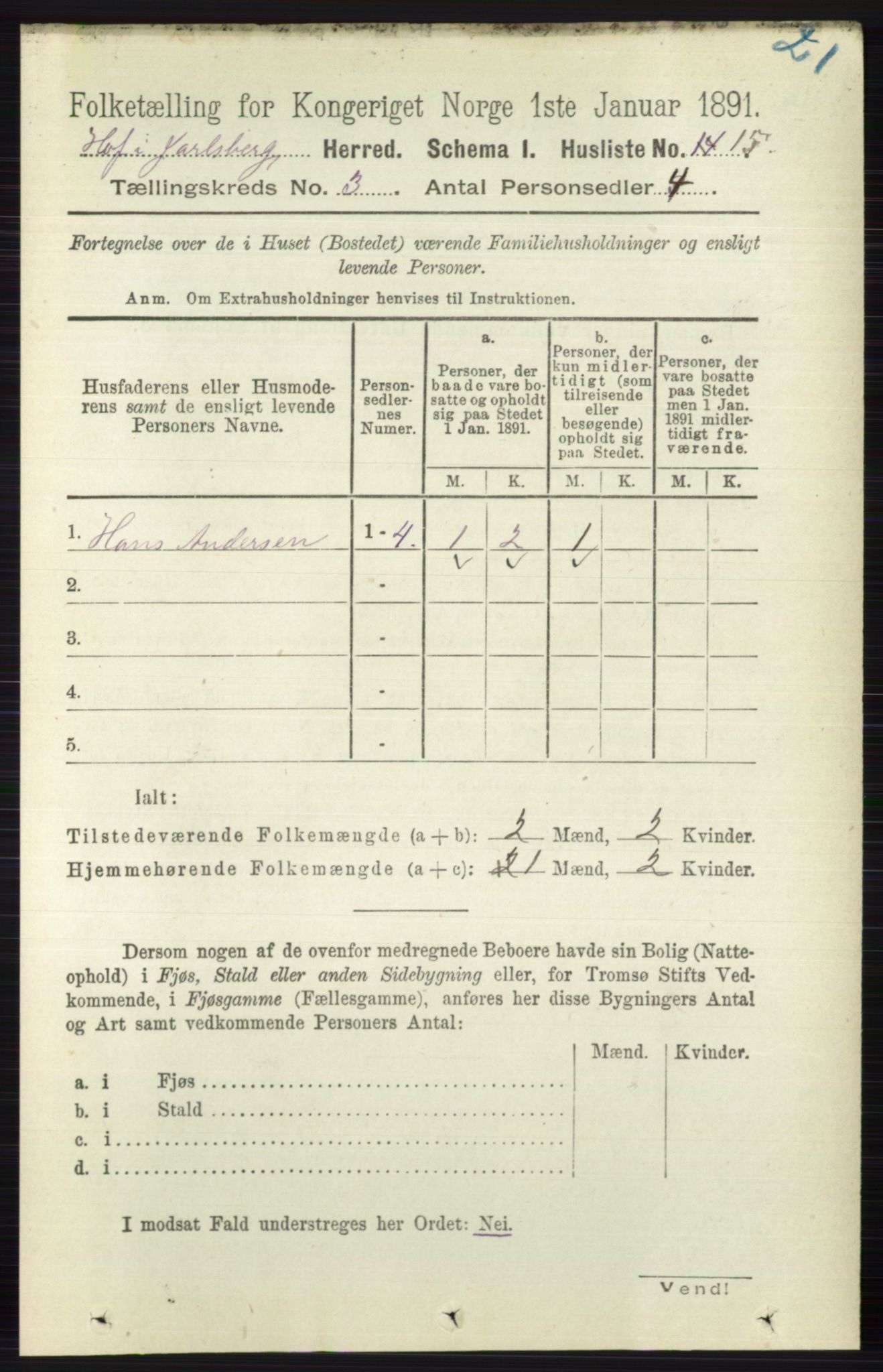 RA, 1891 census for 0714 Hof, 1891, p. 859