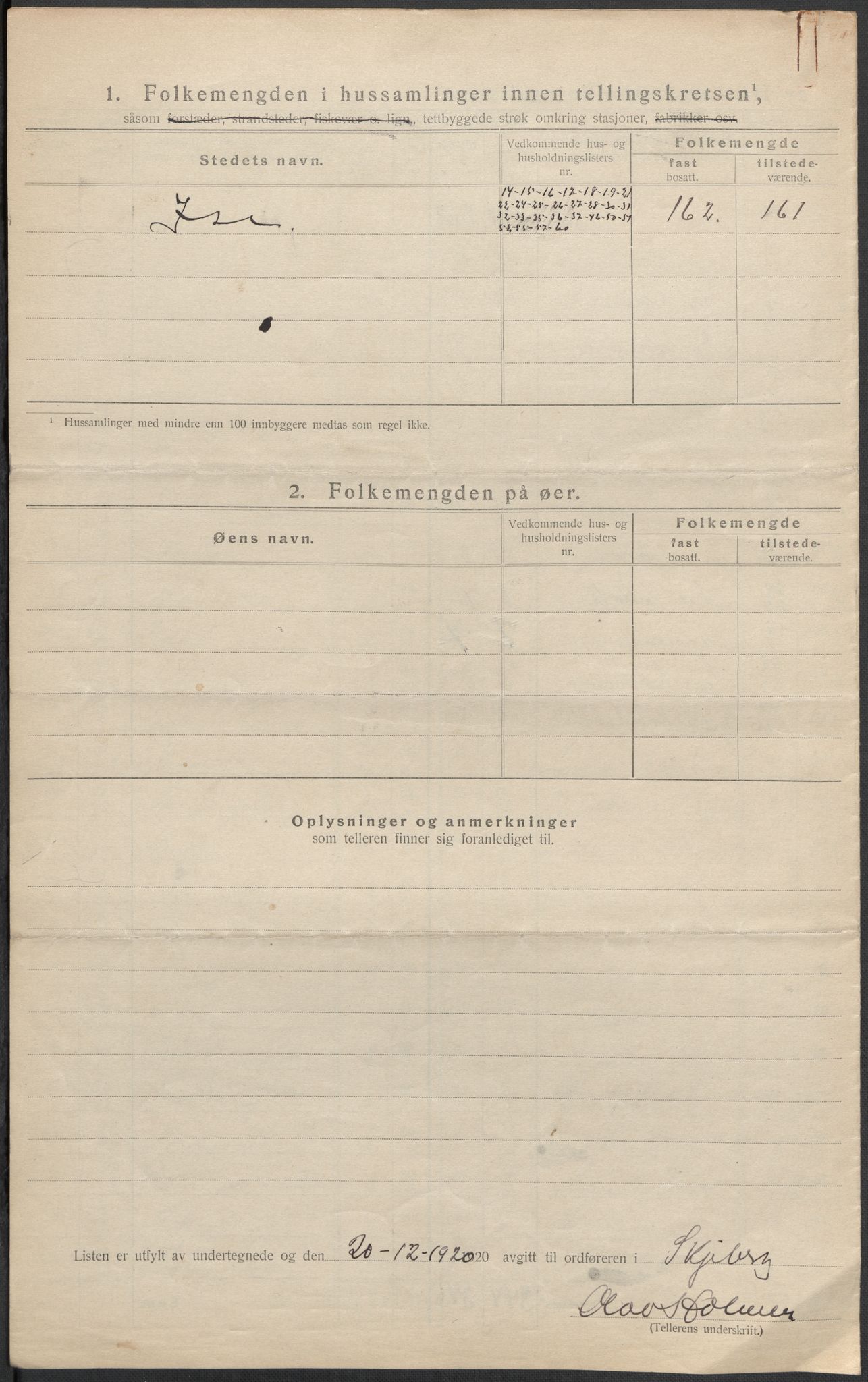 SAO, 1920 census for Skjeberg, 1920, p. 43