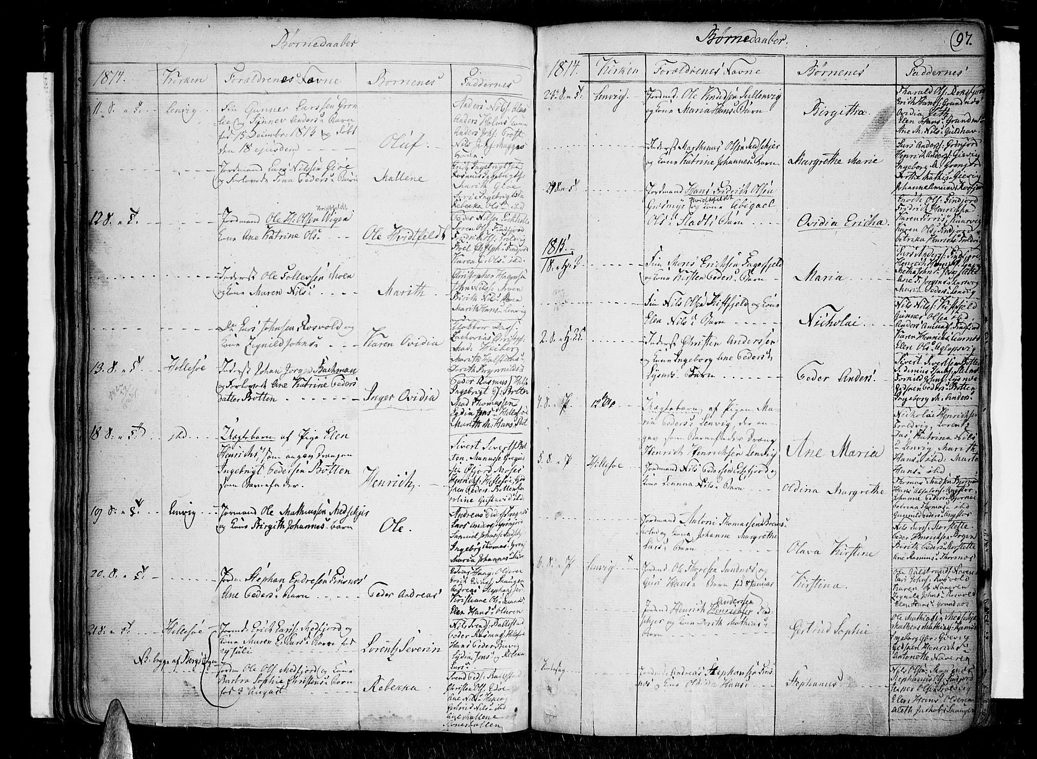 Lenvik sokneprestembete, AV/SATØ-S-1310/H/Ha/Haa/L0002kirke: Parish register (official) no. 2, 1784-1820, p. 97