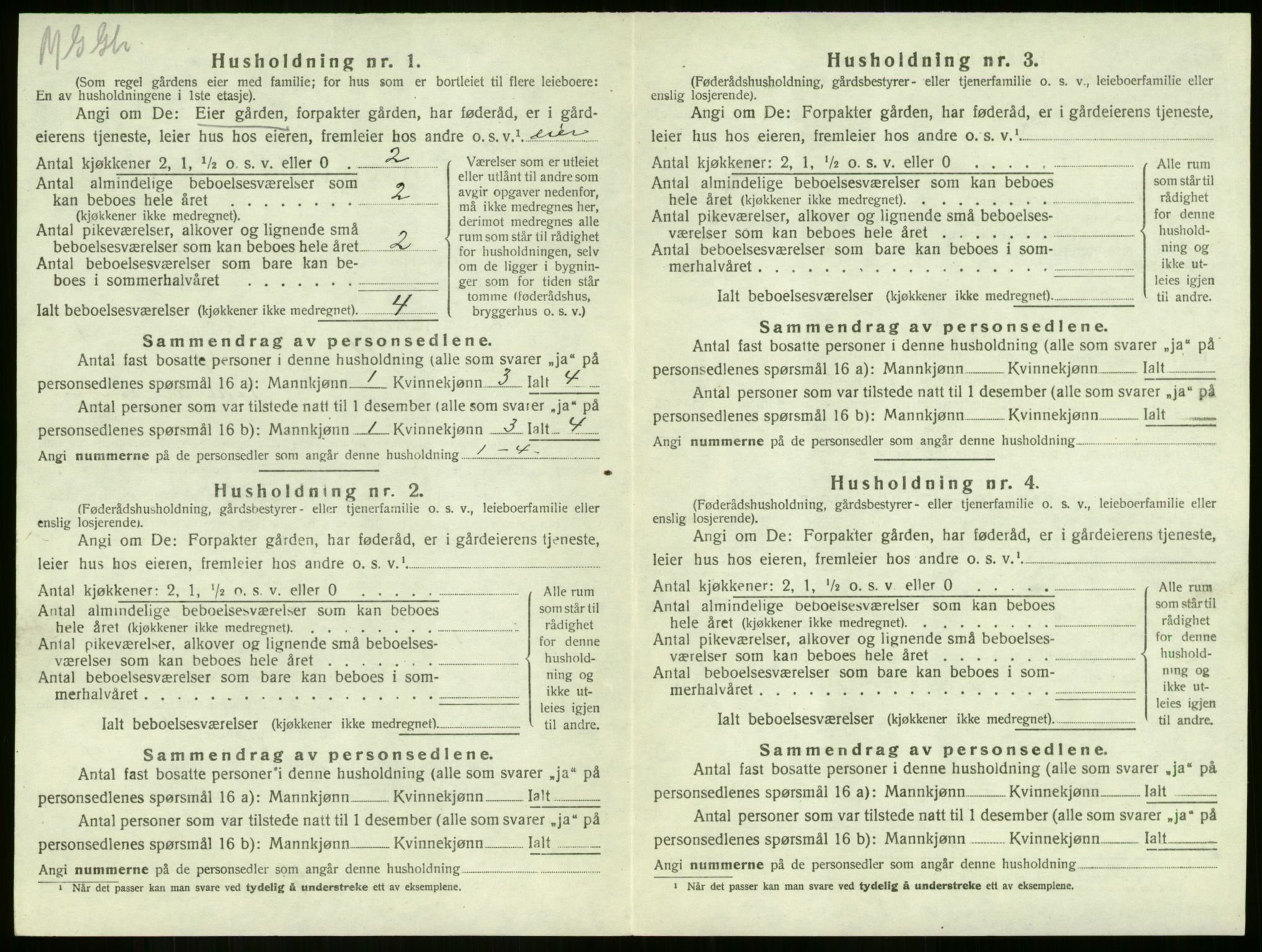 SAKO, 1920 census for Sandeherred, 1920, p. 2032