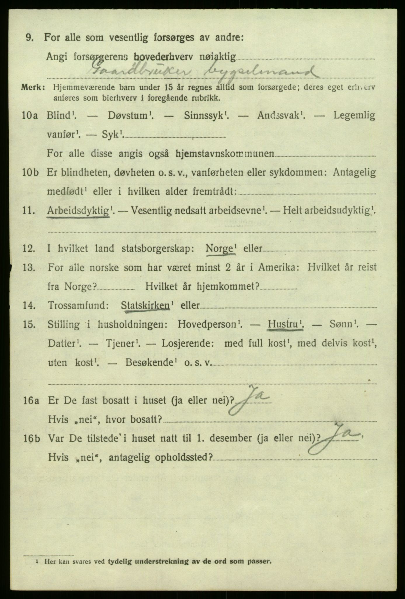 SAB, 1920 census for Luster, 1920, p. 3147