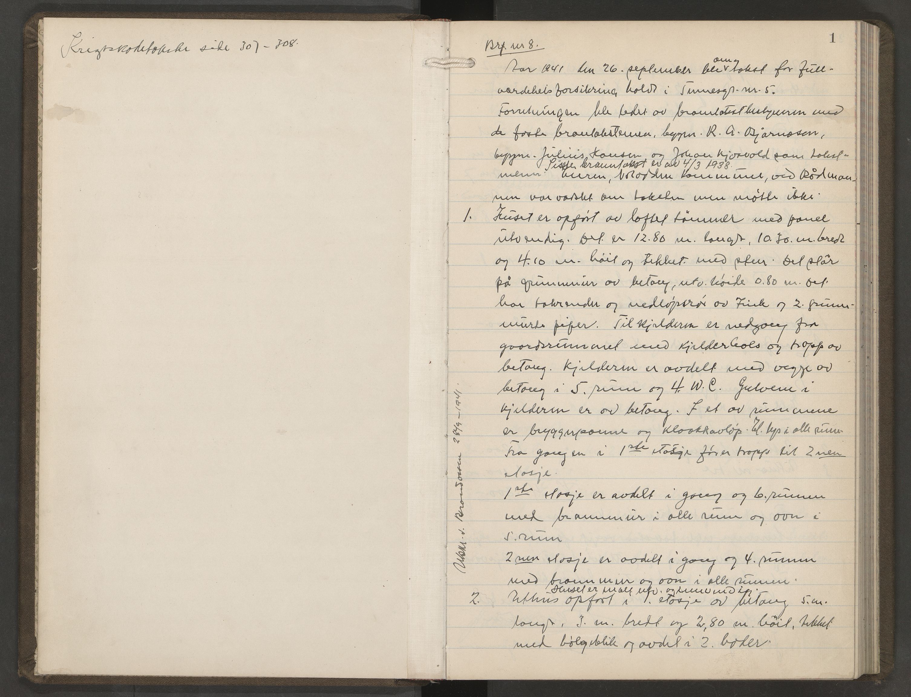 Heddal lensmannskontor, AV/SAKO-A-558/Y/Ye/Yec/L0004: Branntakstprotokoll, 1941-1947