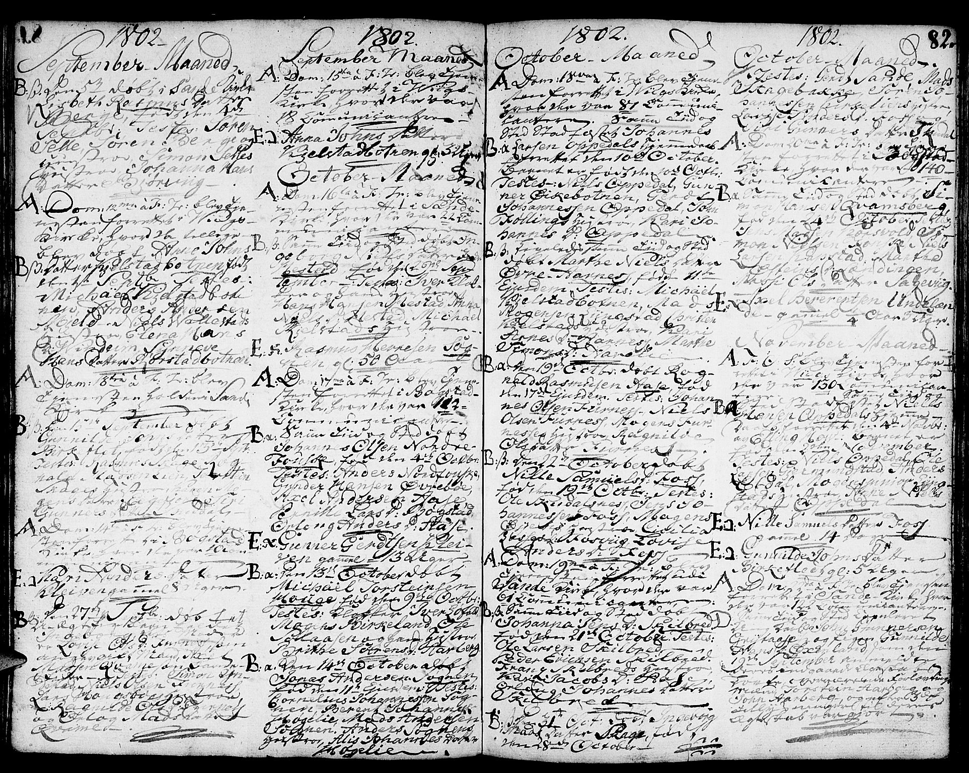 Gaular sokneprestembete, AV/SAB-A-80001/H/Haa: Parish register (official) no. A 2, 1785-1821, p. 82