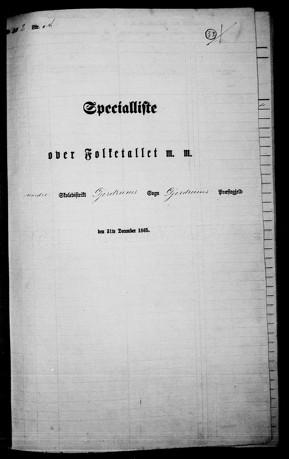 RA, 1865 census for Gjerdrum, 1865, p. 28