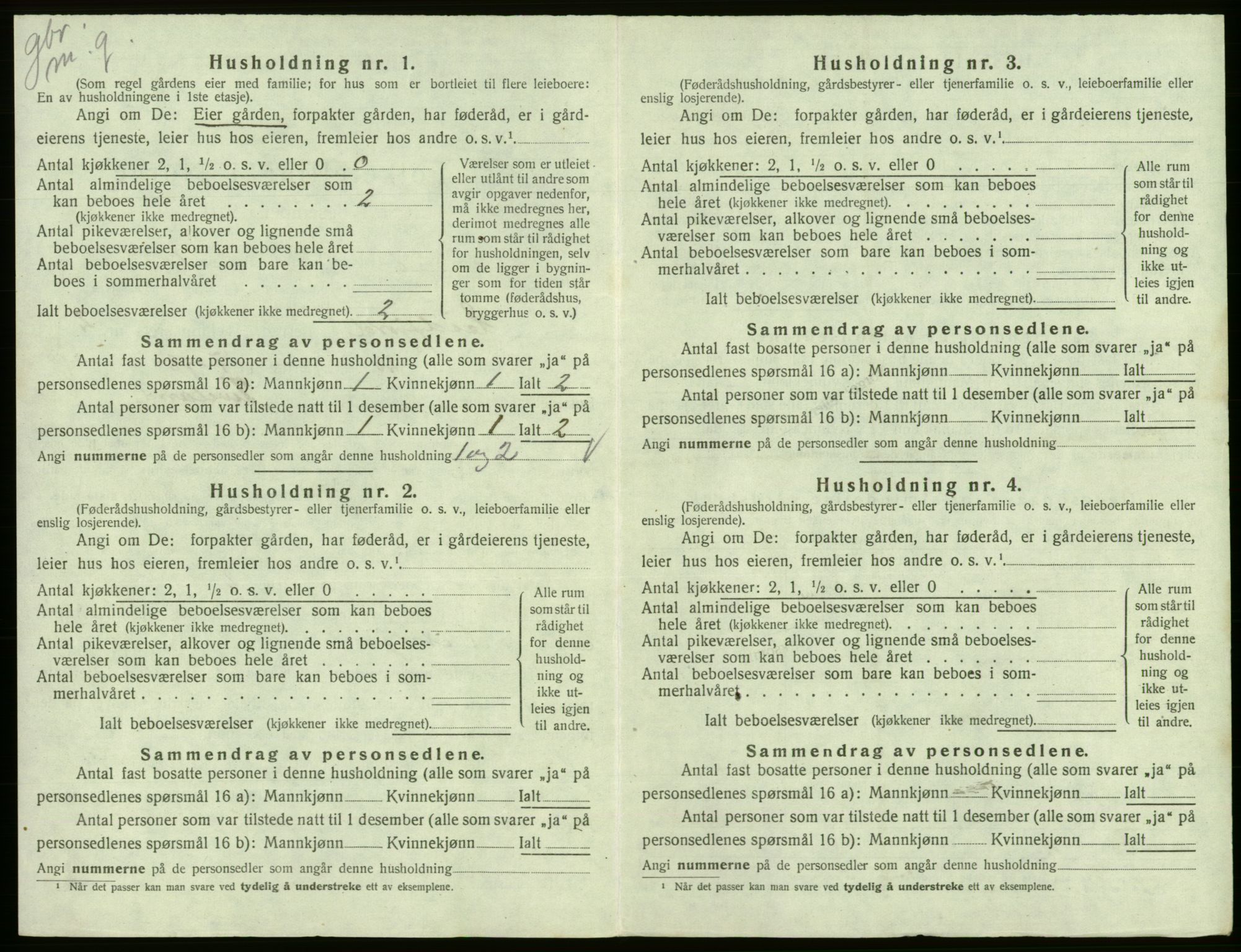 SAB, 1920 census for Eidfjord, 1920, p. 88