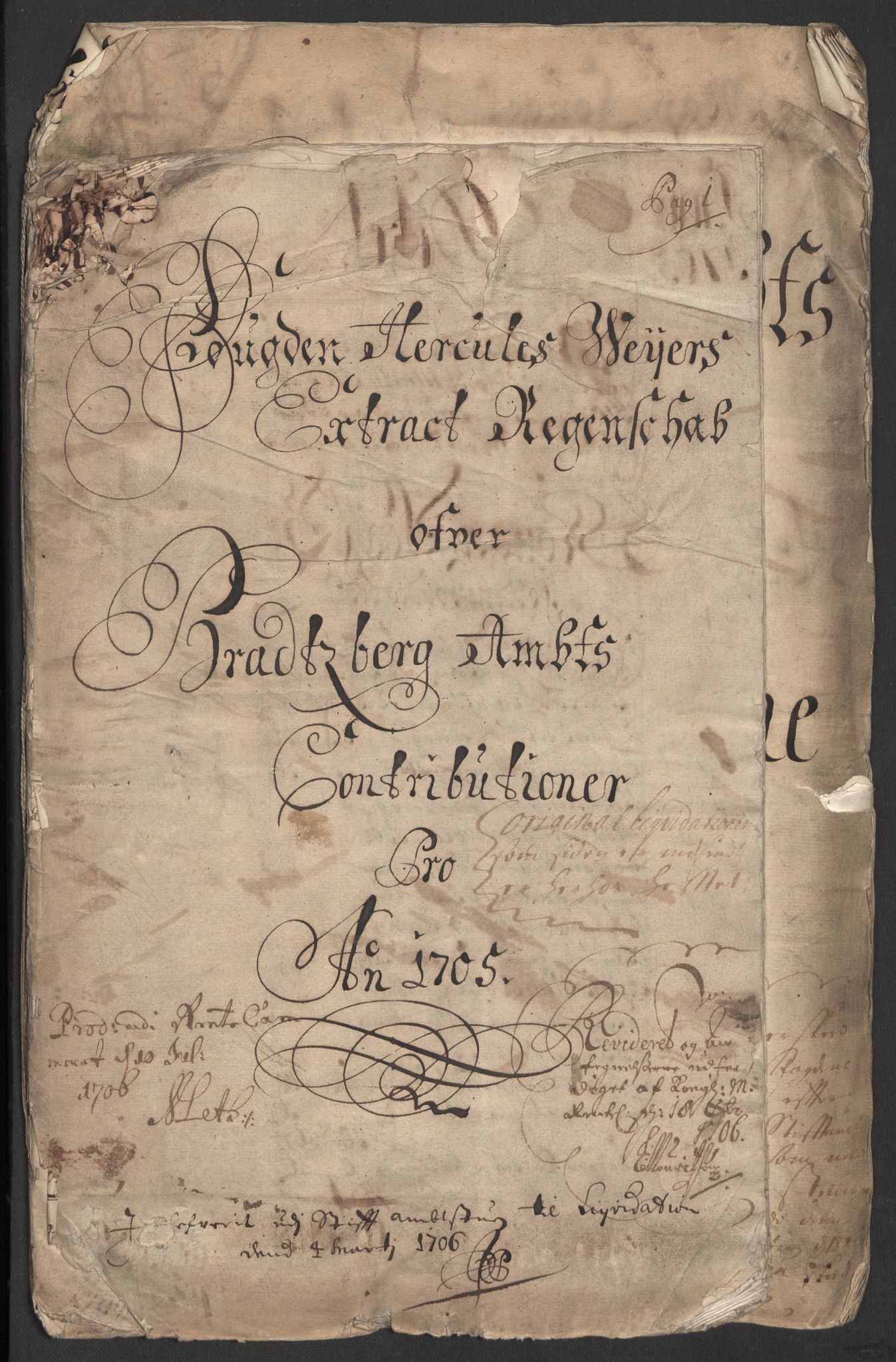 Rentekammeret inntil 1814, Reviderte regnskaper, Fogderegnskap, RA/EA-4092/R36/L2113: Fogderegnskap Øvre og Nedre Telemark og Bamble, 1705, p. 3